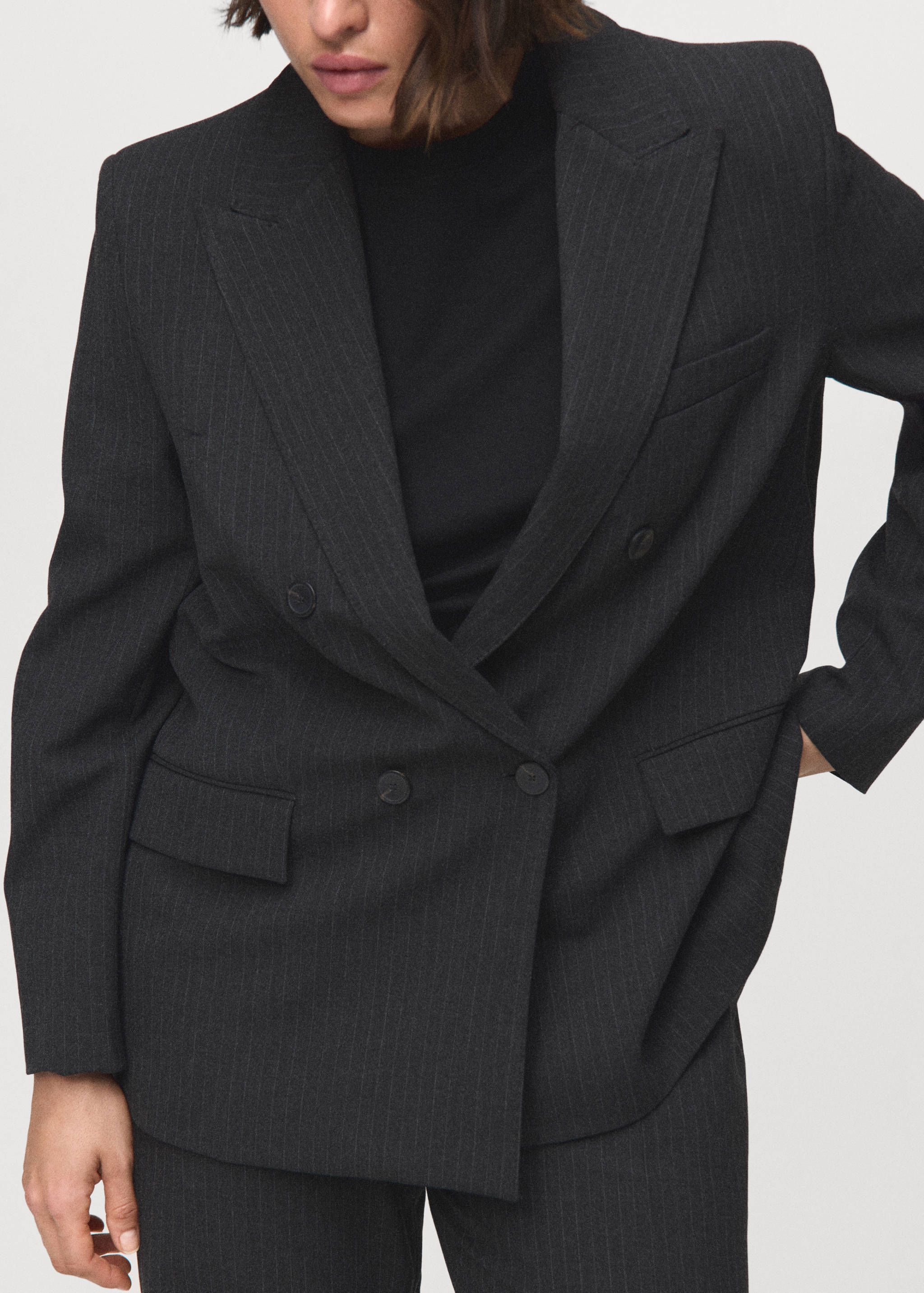 Pinstripe suit blazer - Details of the article 4