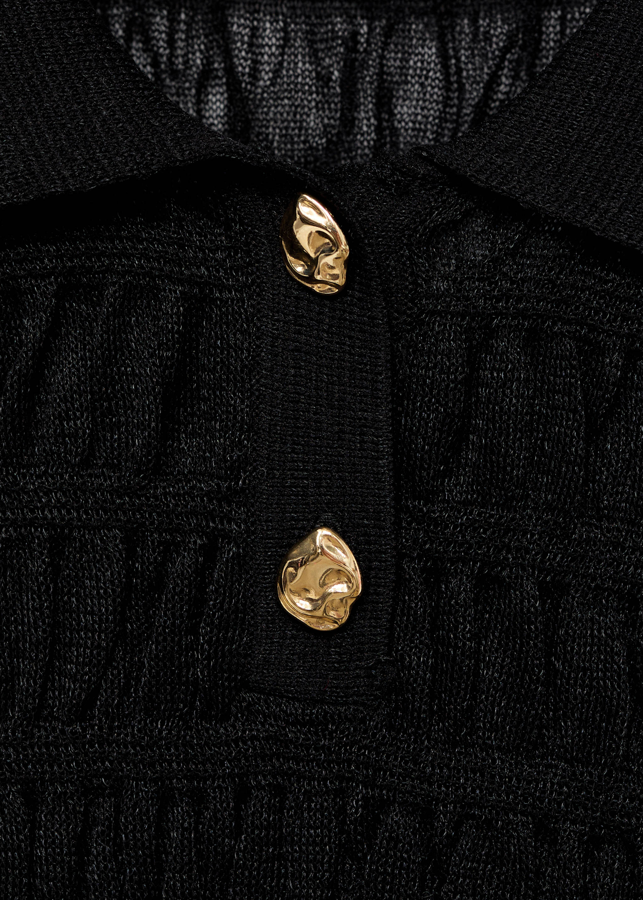 Polo-neck textured sweater - Details of the article 0