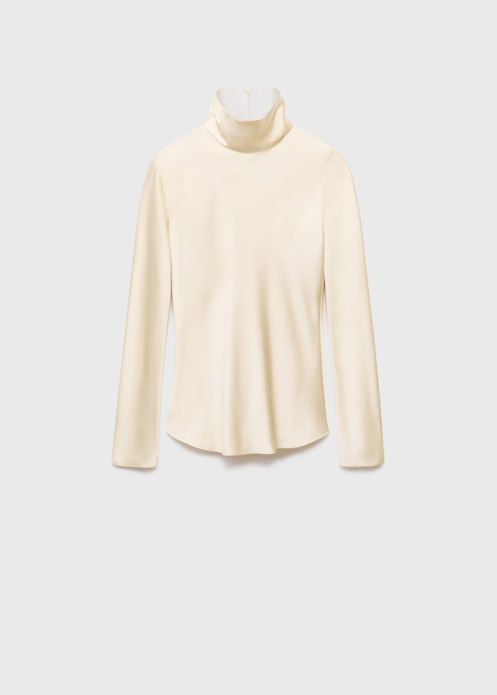 High-neck satin blouse - Article without model