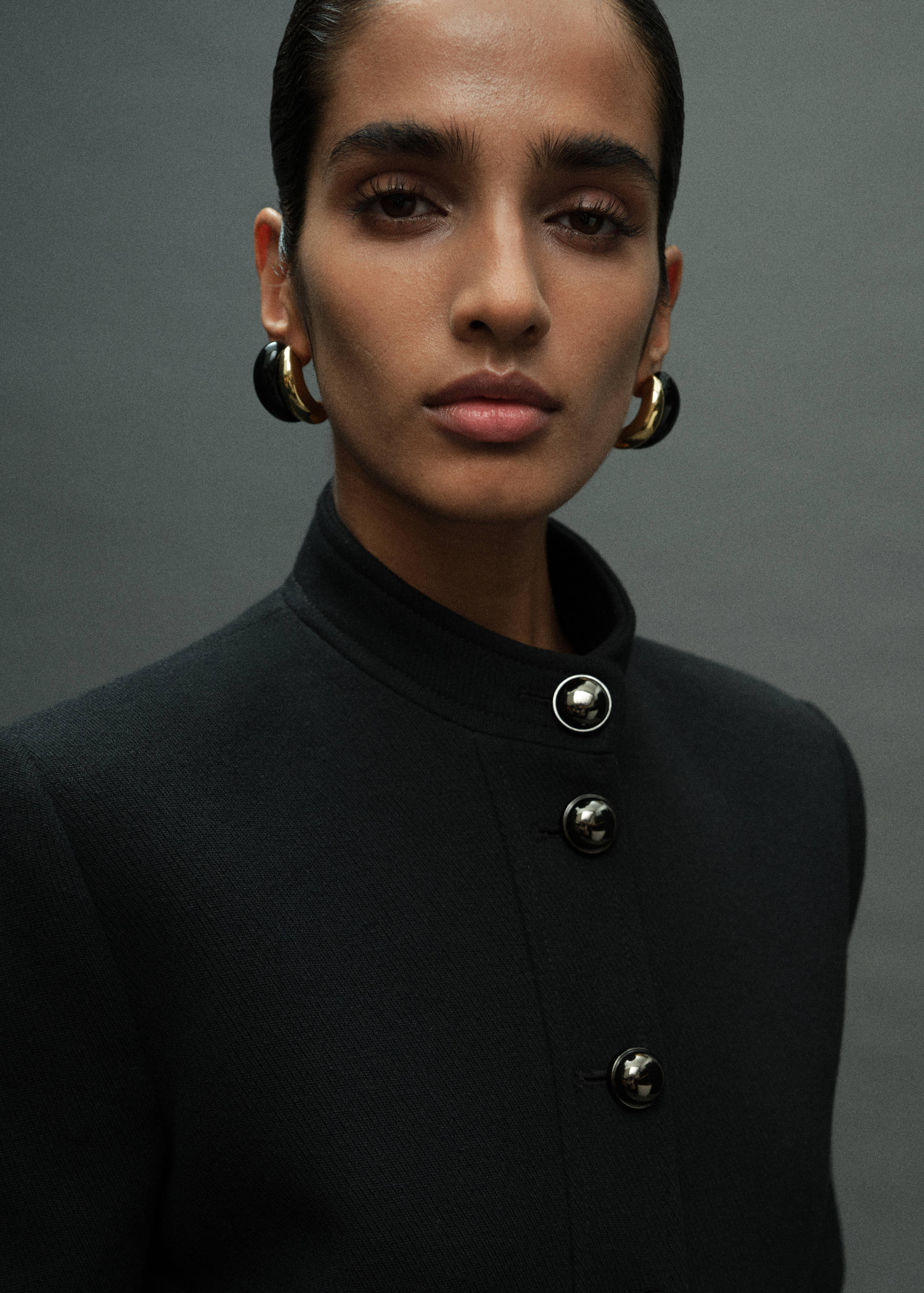 Chaqueta cuello tira botones joya - Detalle del artículo 1