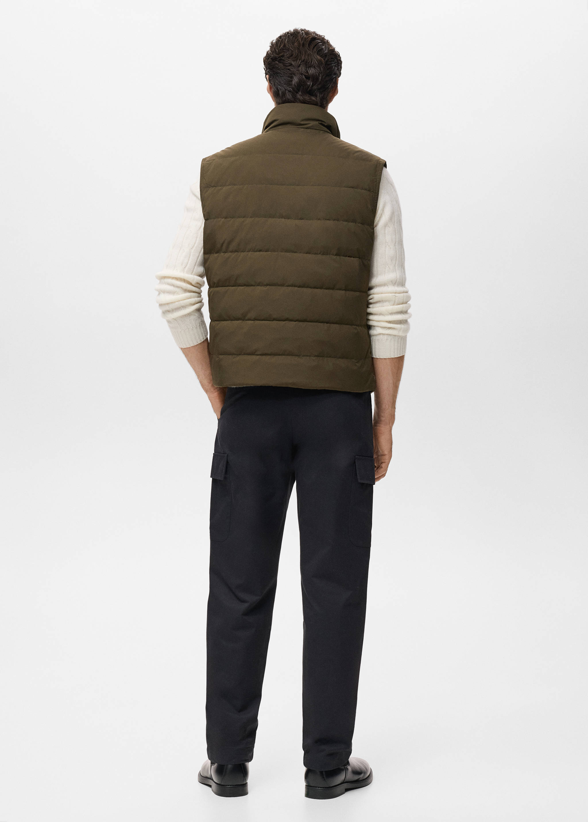 Packable down and feather padded gilet - Reverse of the article
