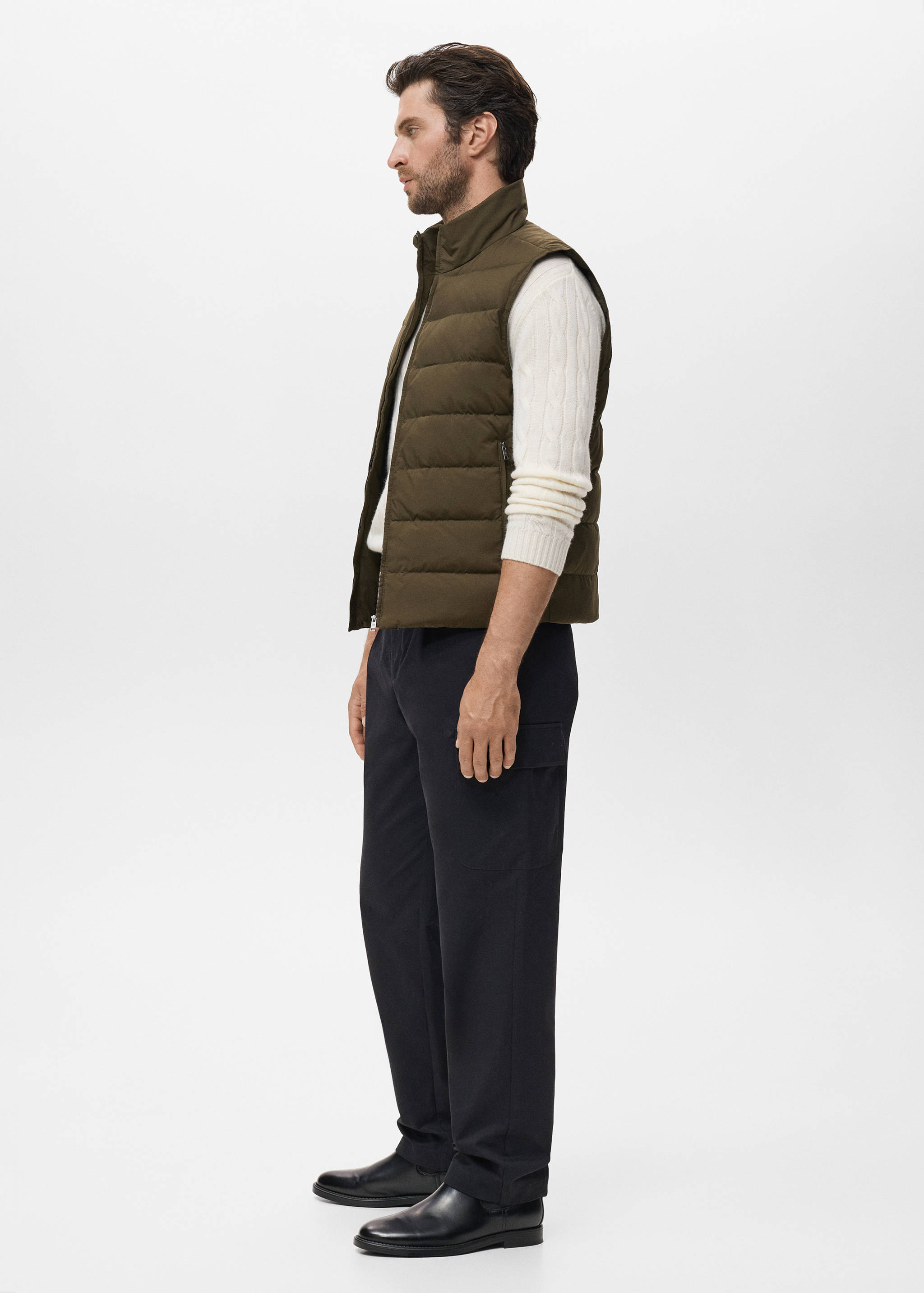 Packable down and feather padded gilet - Details of the article 2