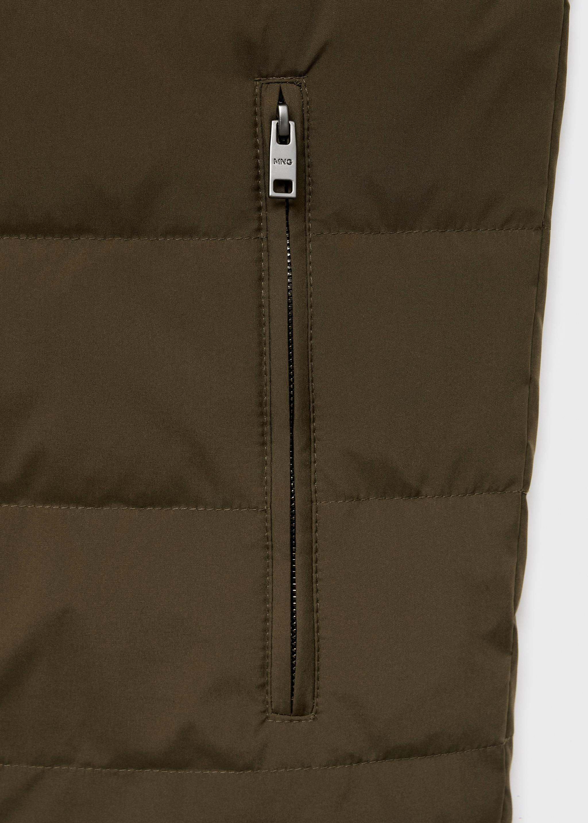 Packable down and feather padded gilet - Details of the article 0