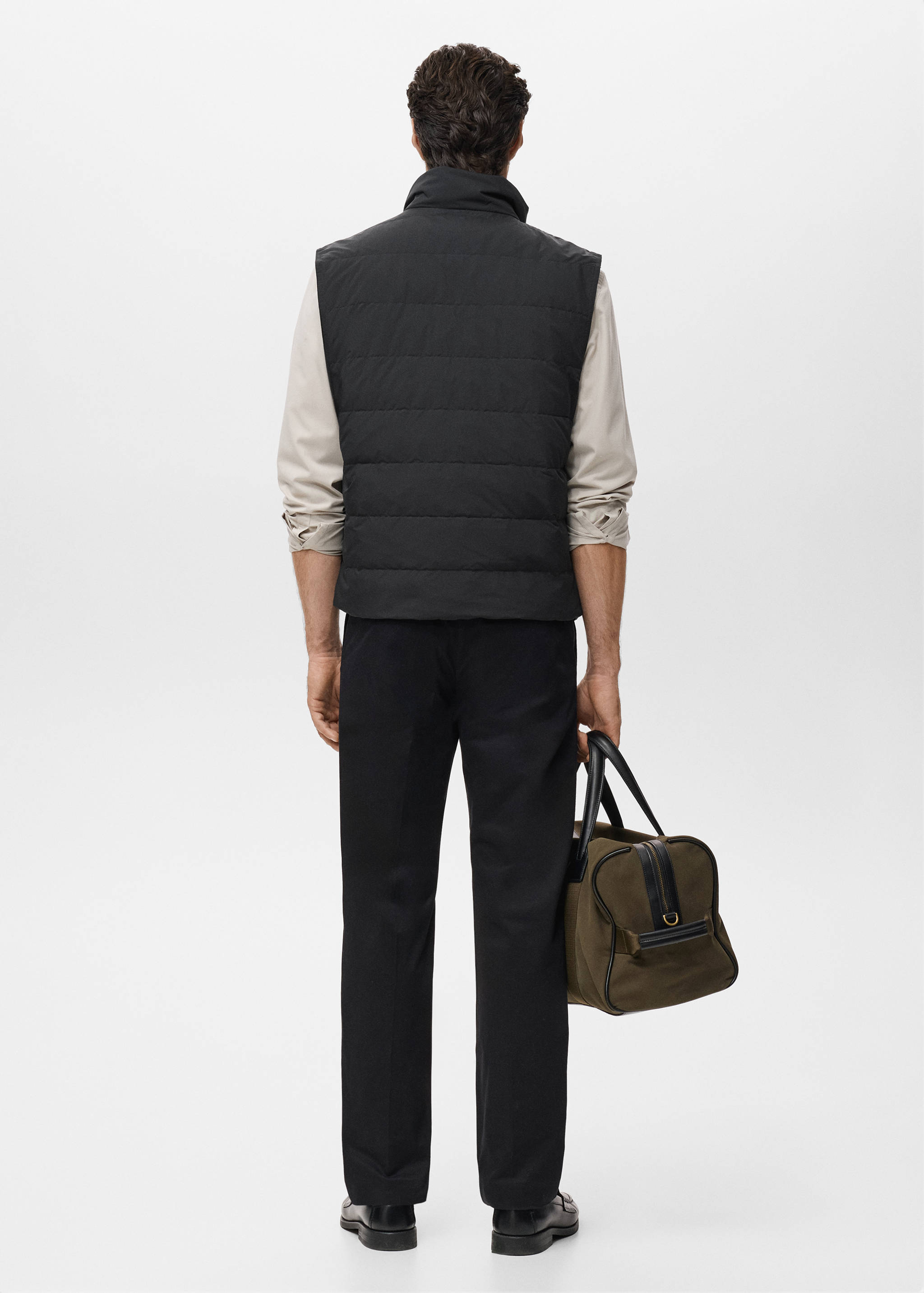 Packable down and feather padded gilet - Reverse of the article