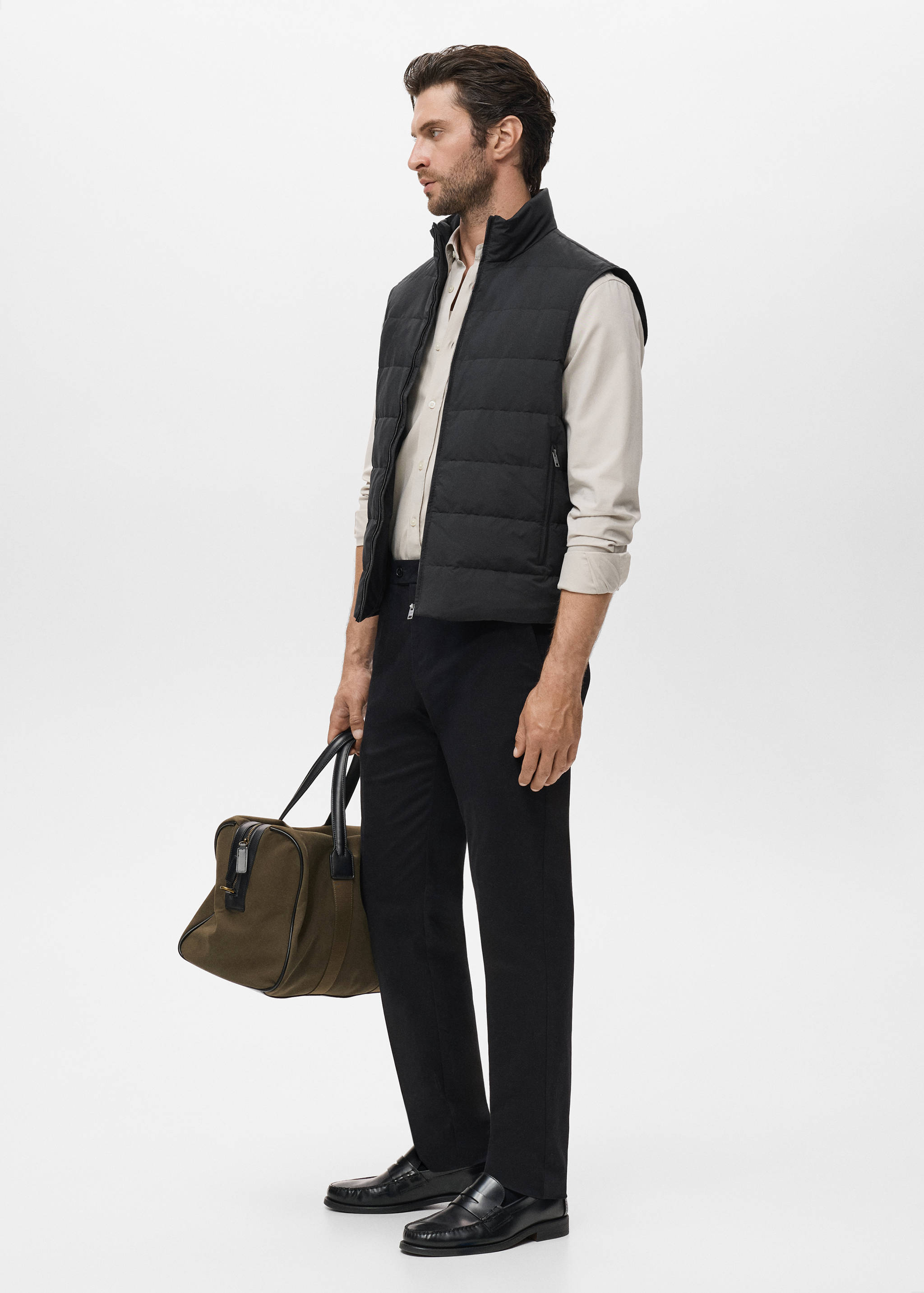 Packable down and feather padded gilet - Details of the article 2