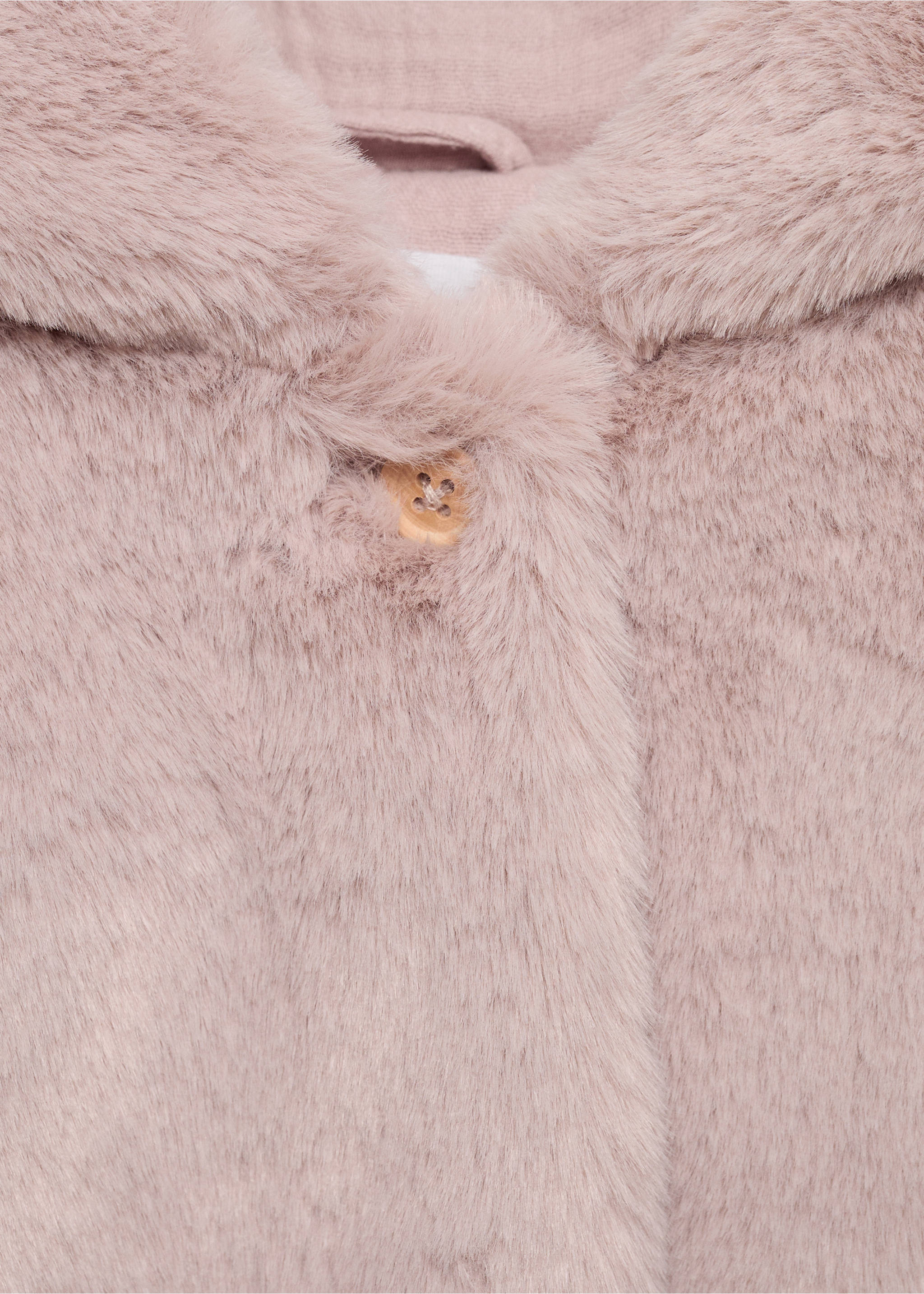 Abrigo pelo capucha - Detalle del artículo 8, Rosa. Ref: 17065969-00.