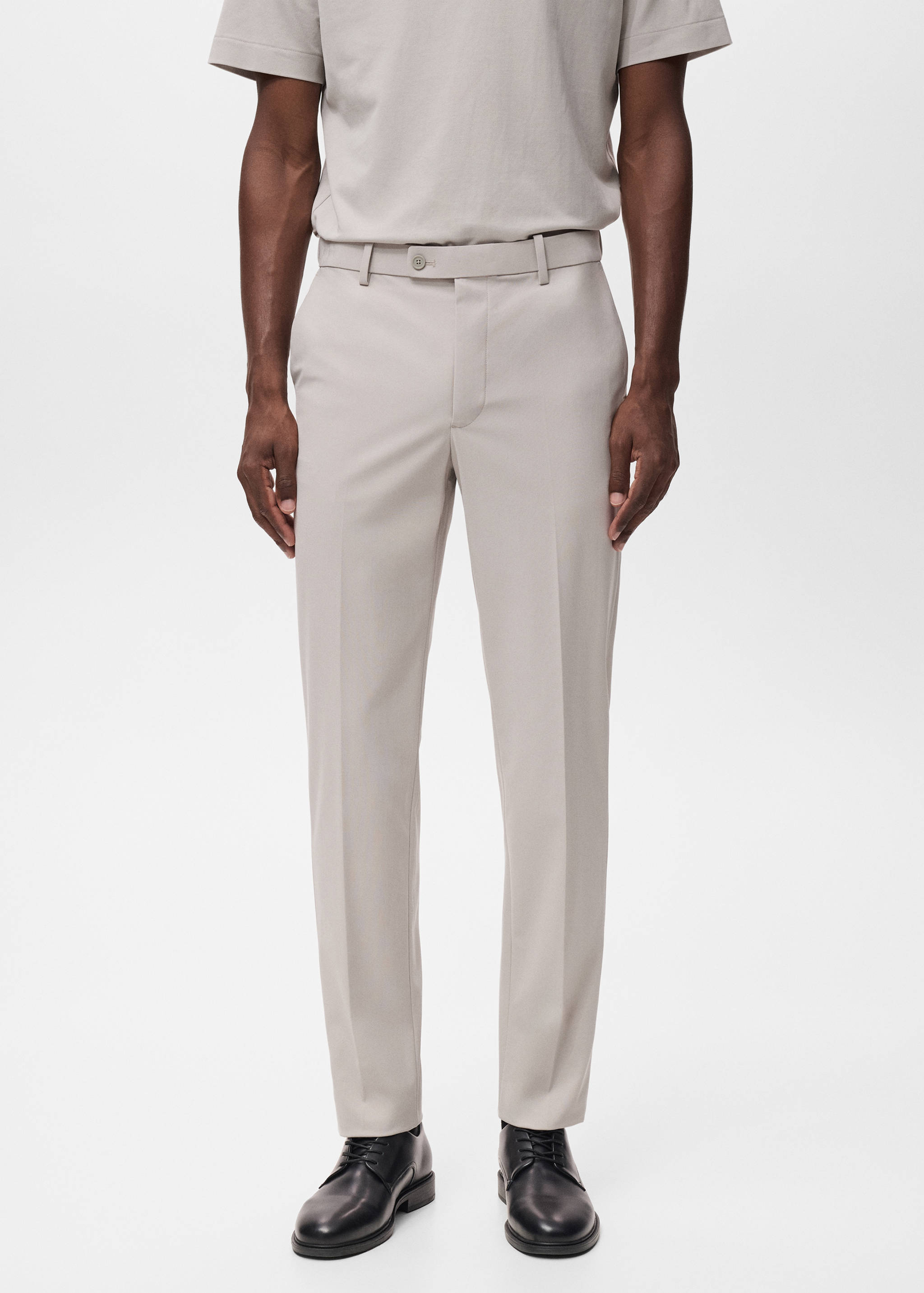 Zurich slim-fit Thermolite® suit trousers - Medium plane