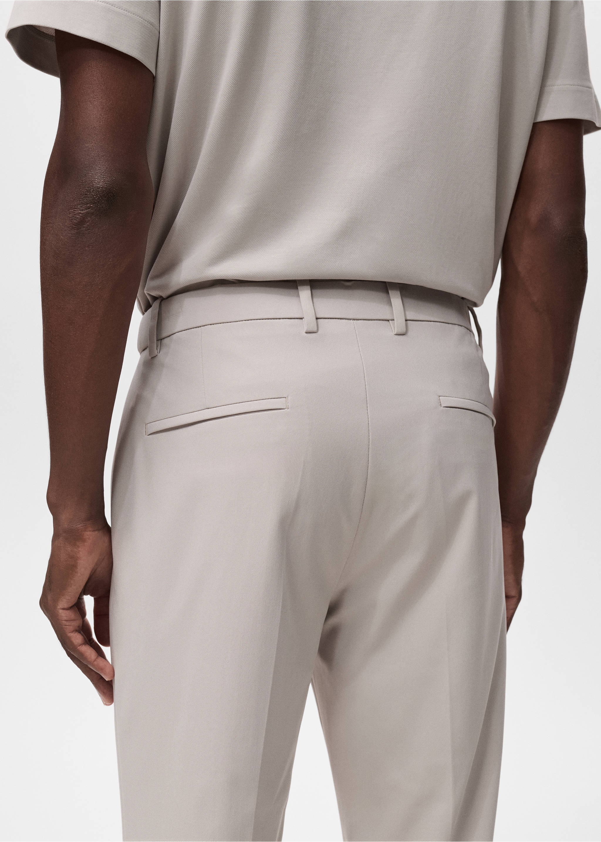 Pantalón traje Zurich slim fit Thermolite® - Detalle del artículo 6, Beige. Ref: 17065970-00.