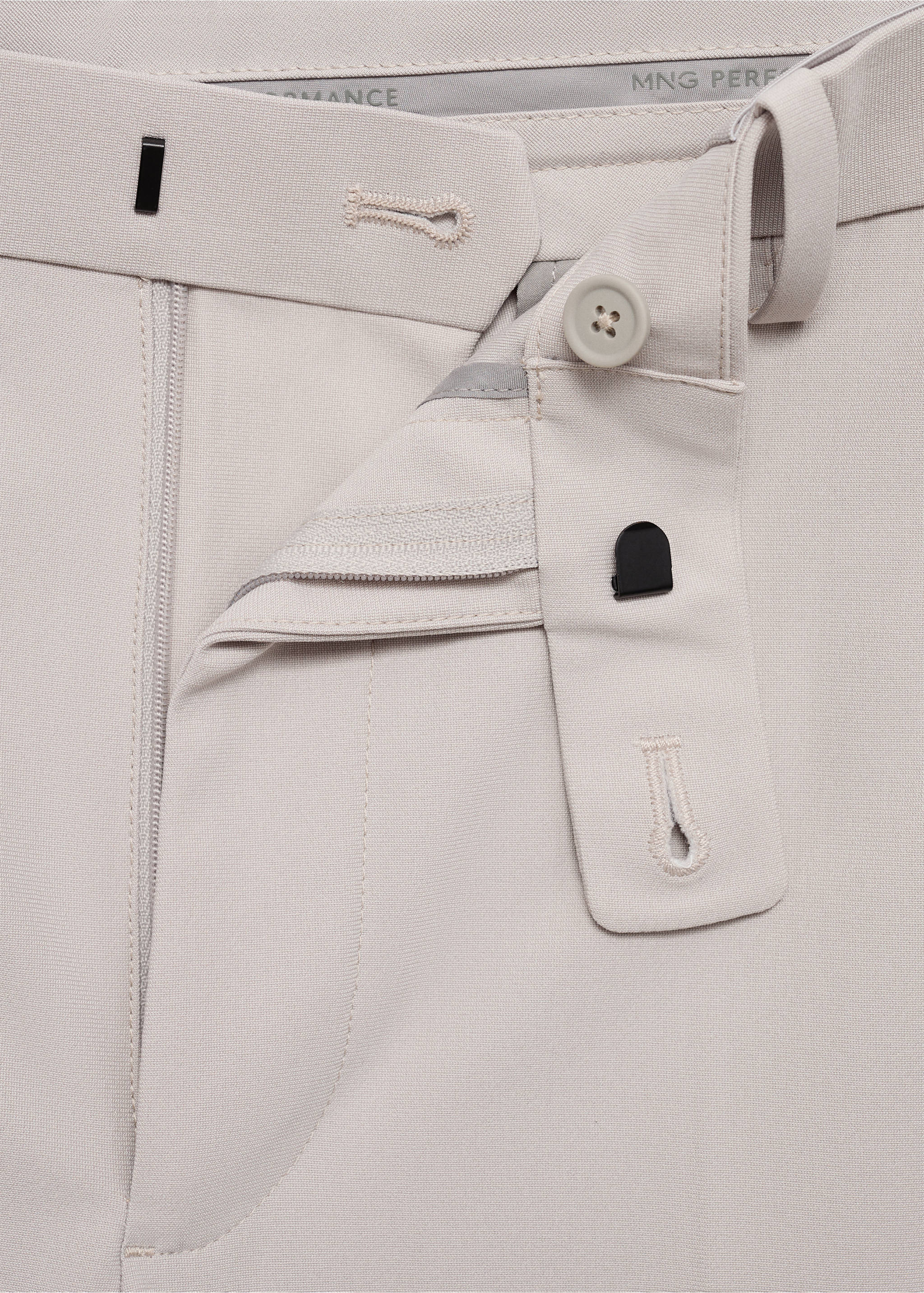 Pantalón traje Zurich slim fit Thermolite® - Detalle del artículo 8, Beige. Ref: 17065970-00.