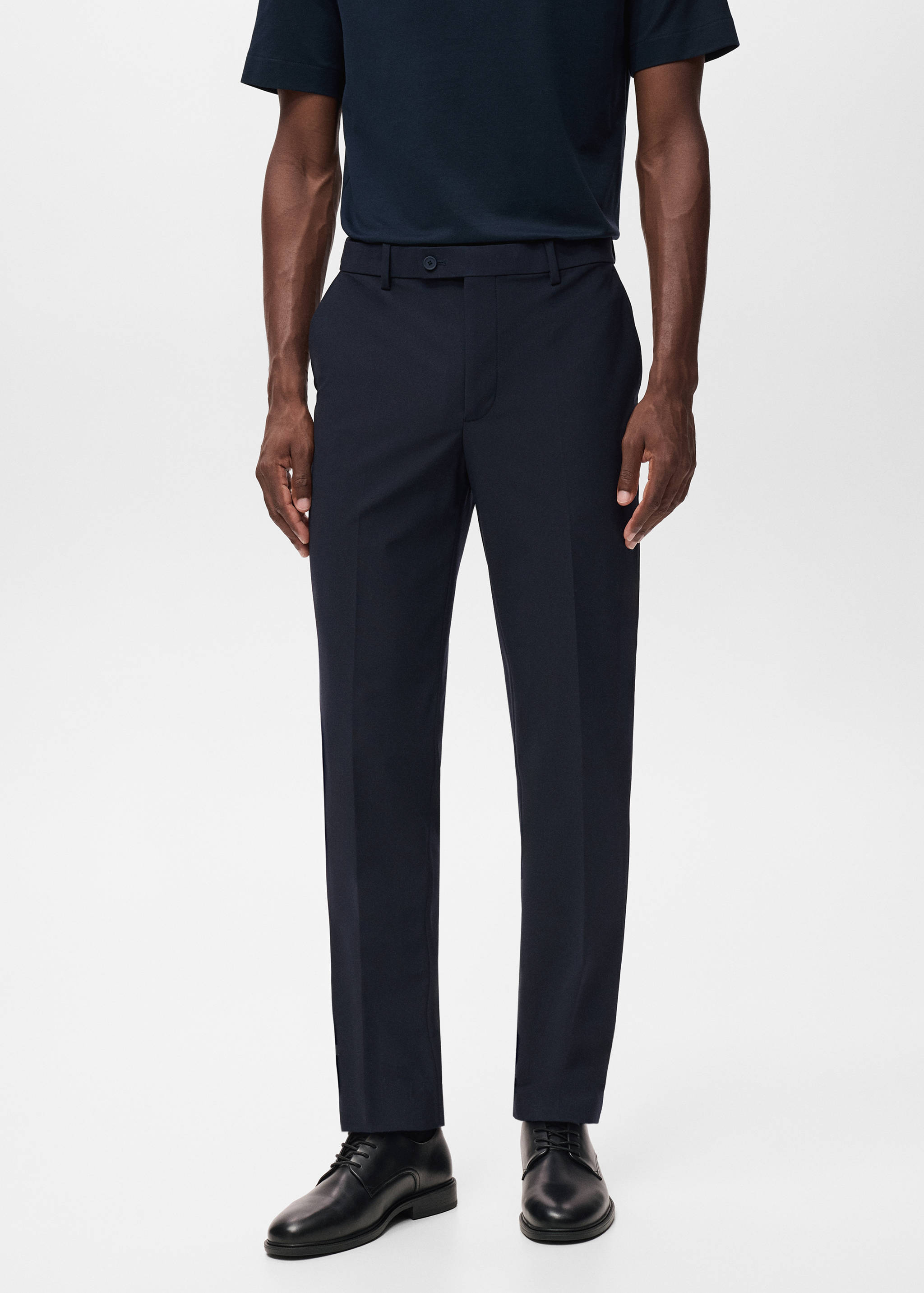 Zurich slim-fit Thermolite® suit trousers - Medium plane