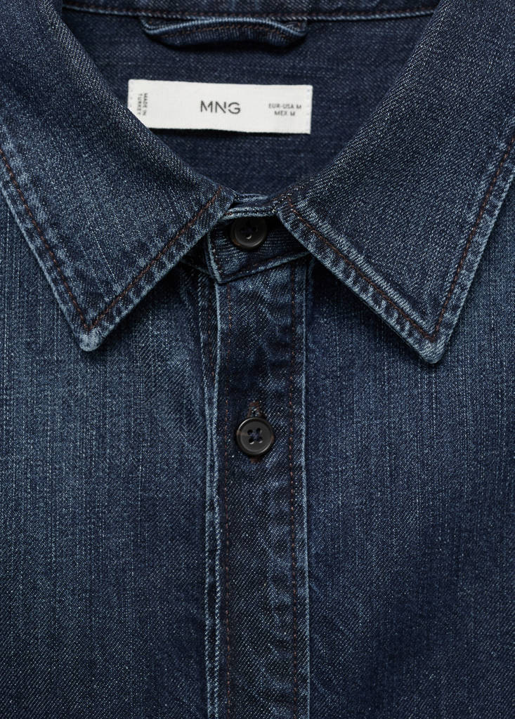 Pocket denim overshirt — Open Blue
