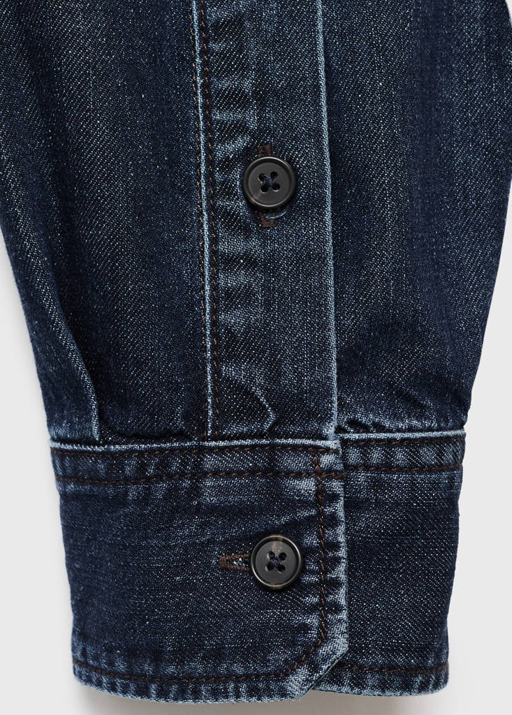 Pocket denim overshirt — Open Blue