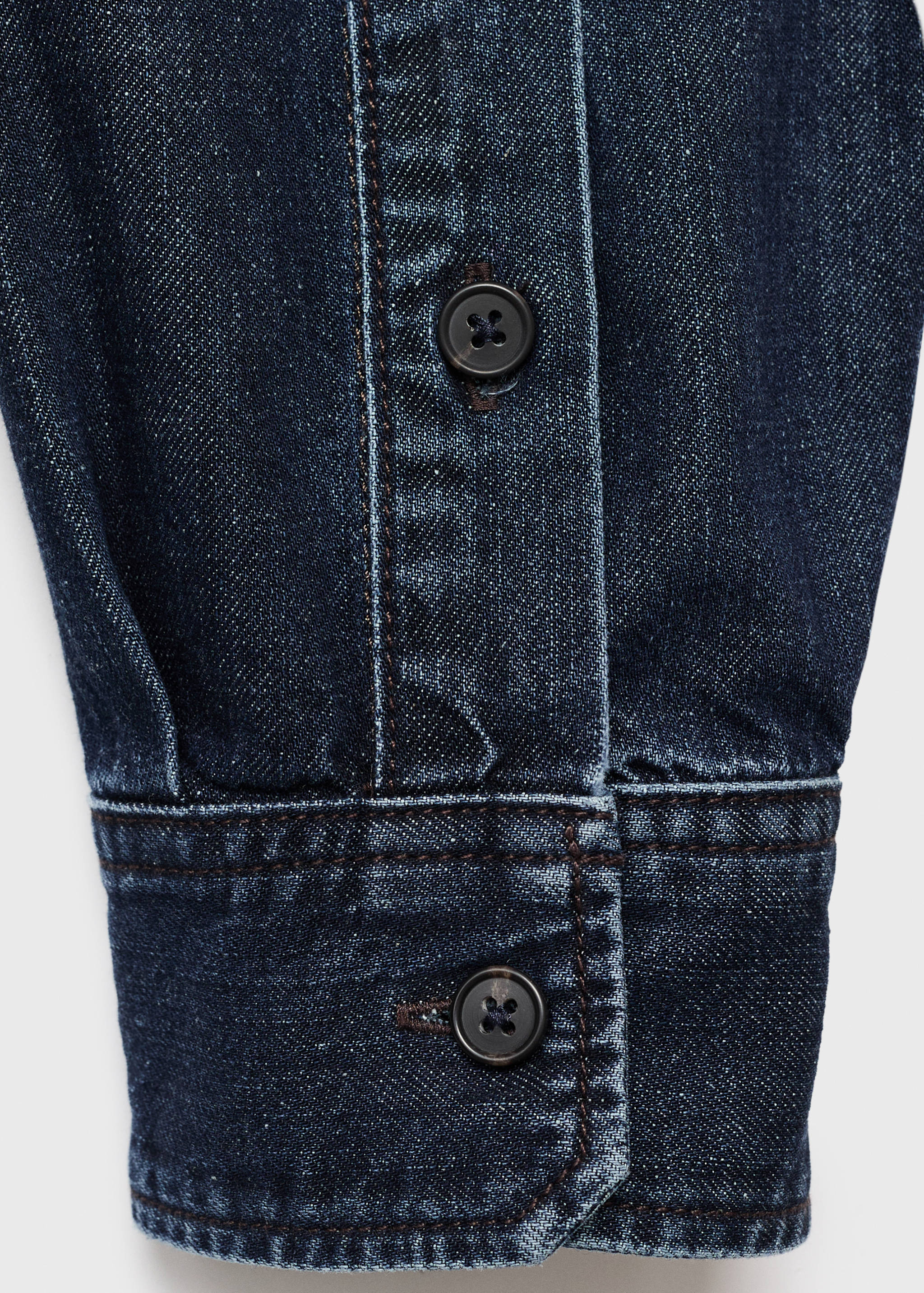 Overshirt din denim cu buzunar - Detaliu al articolului 0