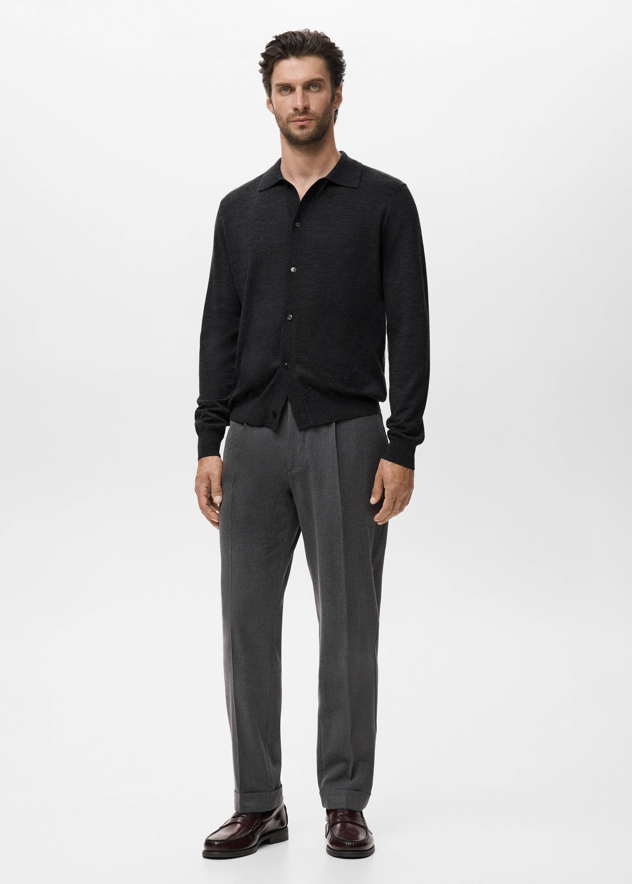 Cárdigan 100% lana merino - Plano general