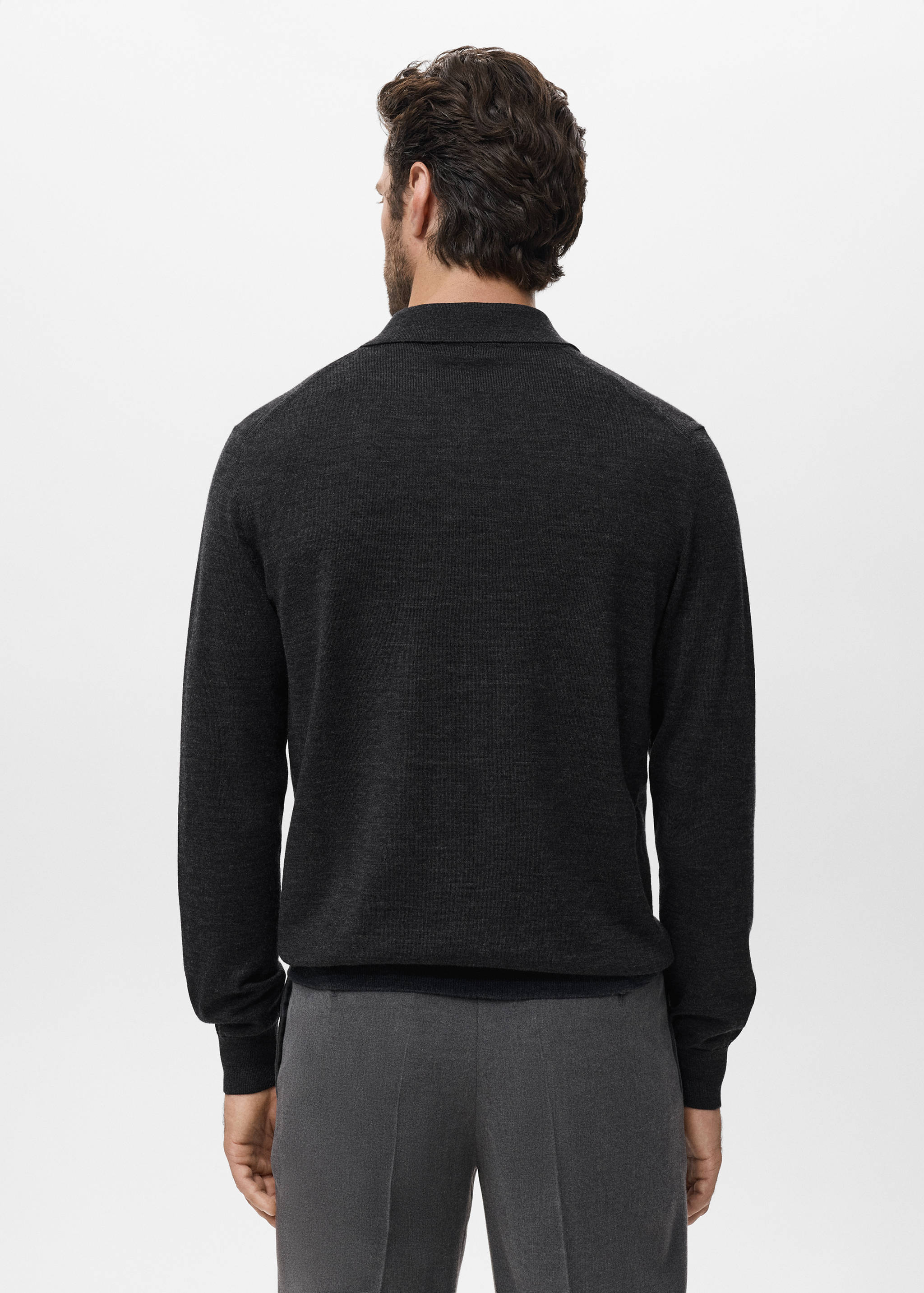 Cárdigan 100% lana merino - Reverso del artículo