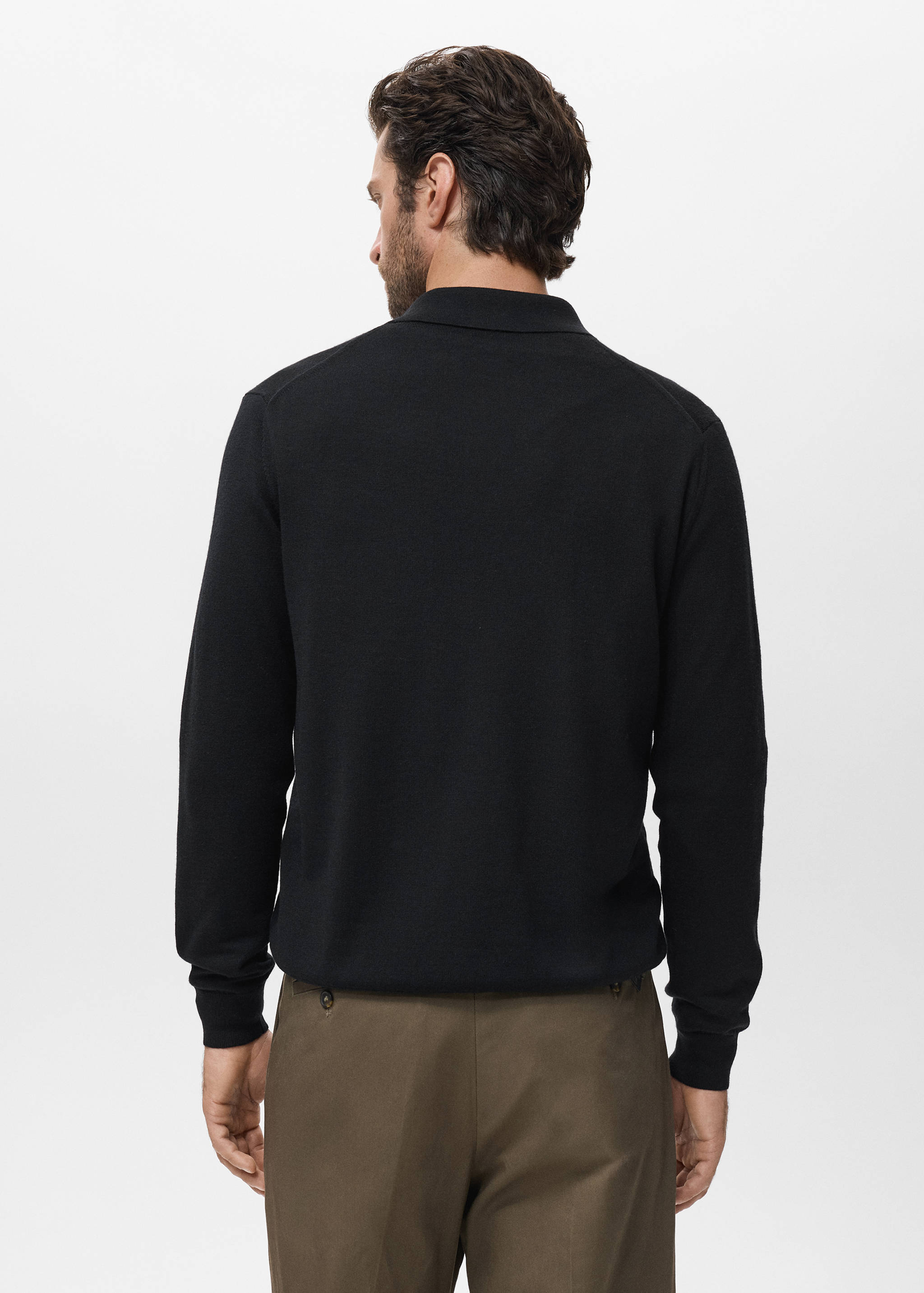 Cárdigan 100% lana merino - Reverso del artículo