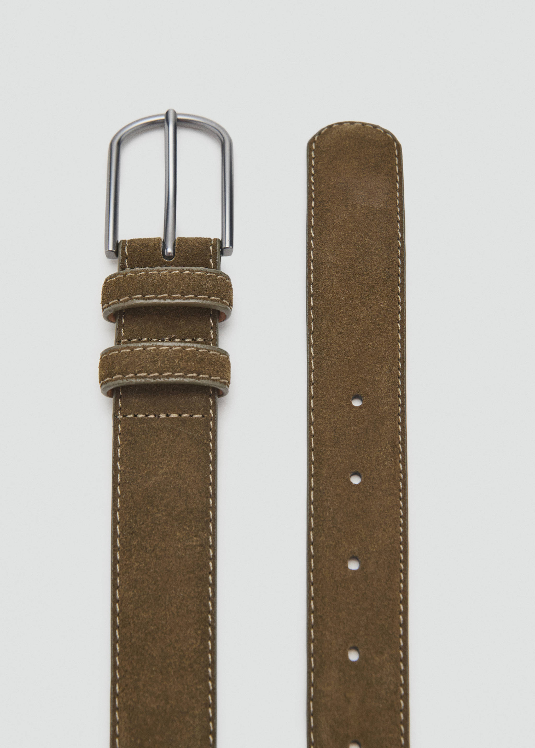 Suede leather belt - Medium plane