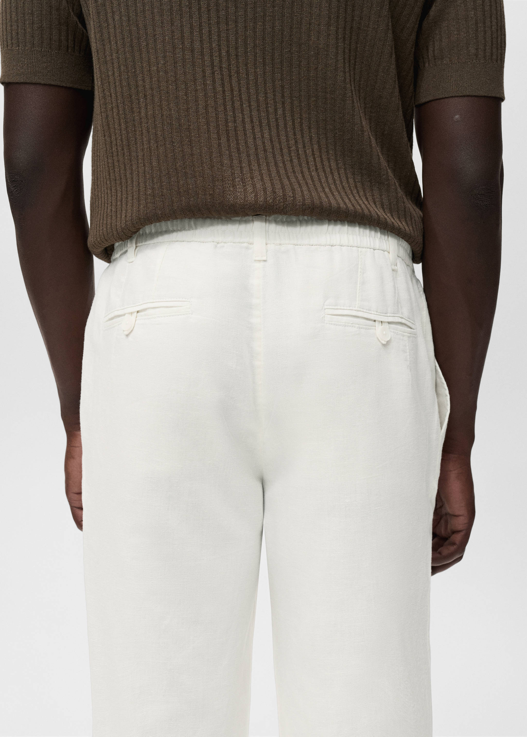 Slim-fit pants with drawstring - Details of the article 6
