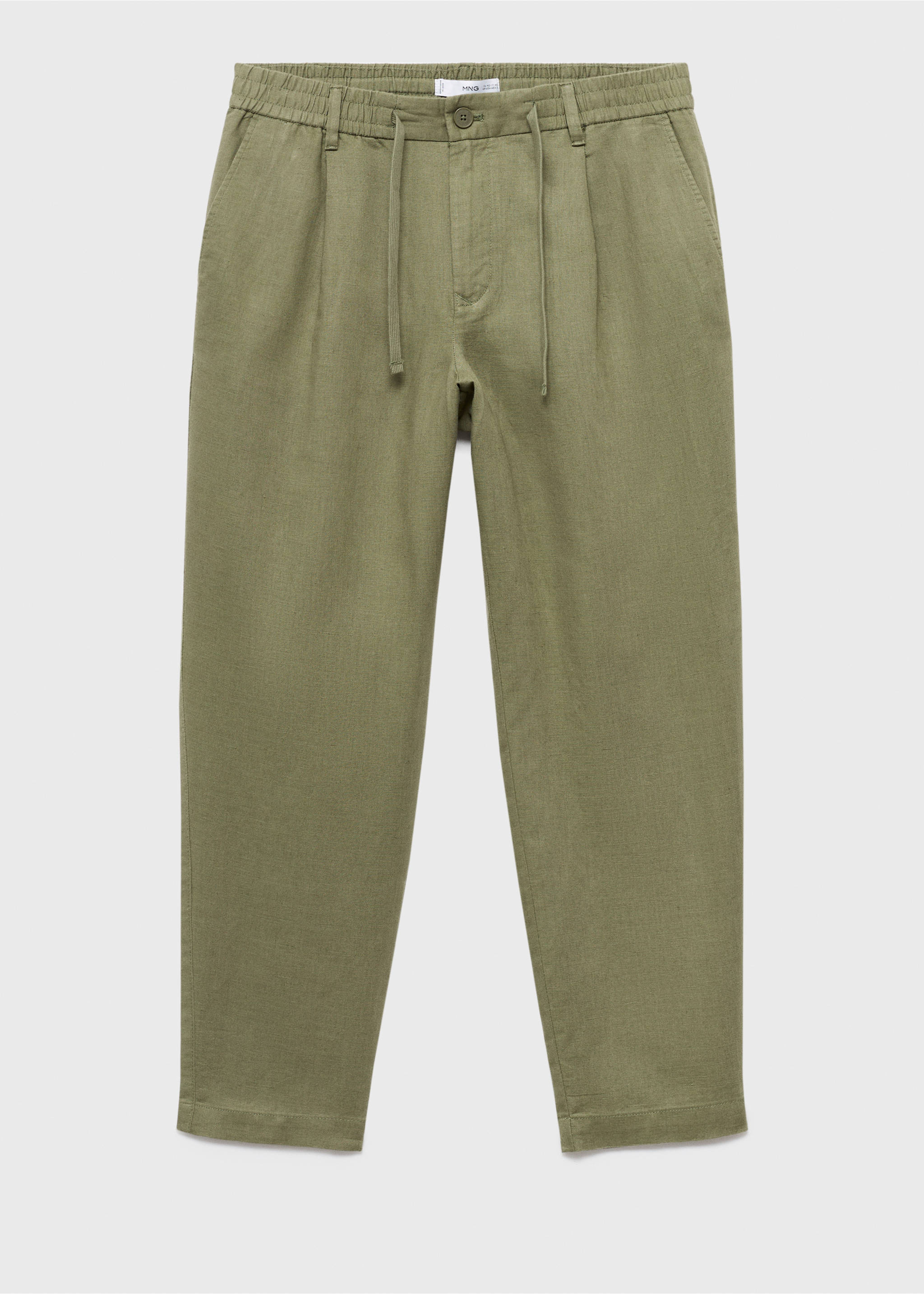 Slim-fit pants with drawstring - Article without model, Khaki. Ref: 17065975-00.
