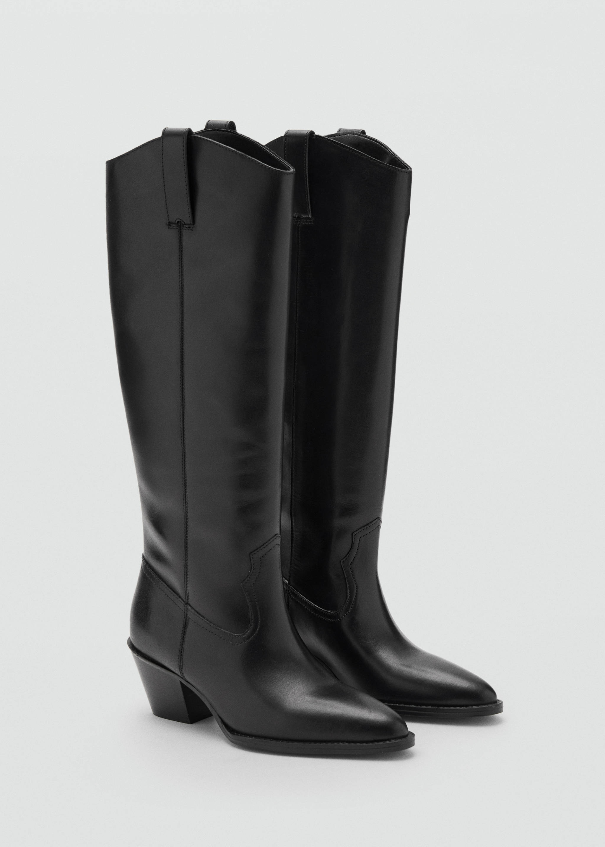 Heeled leather boots - Medium plane