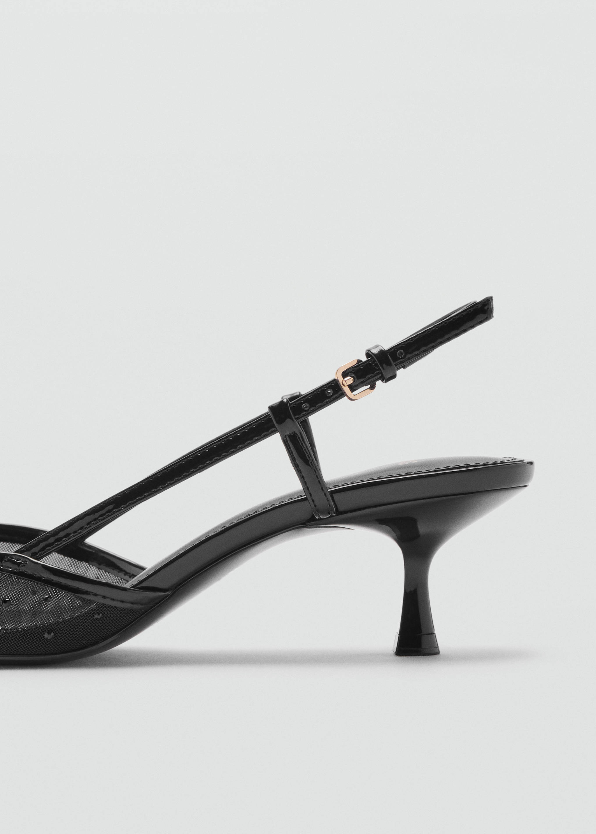 Glitter mesh heeled shoes - Details of the article 1