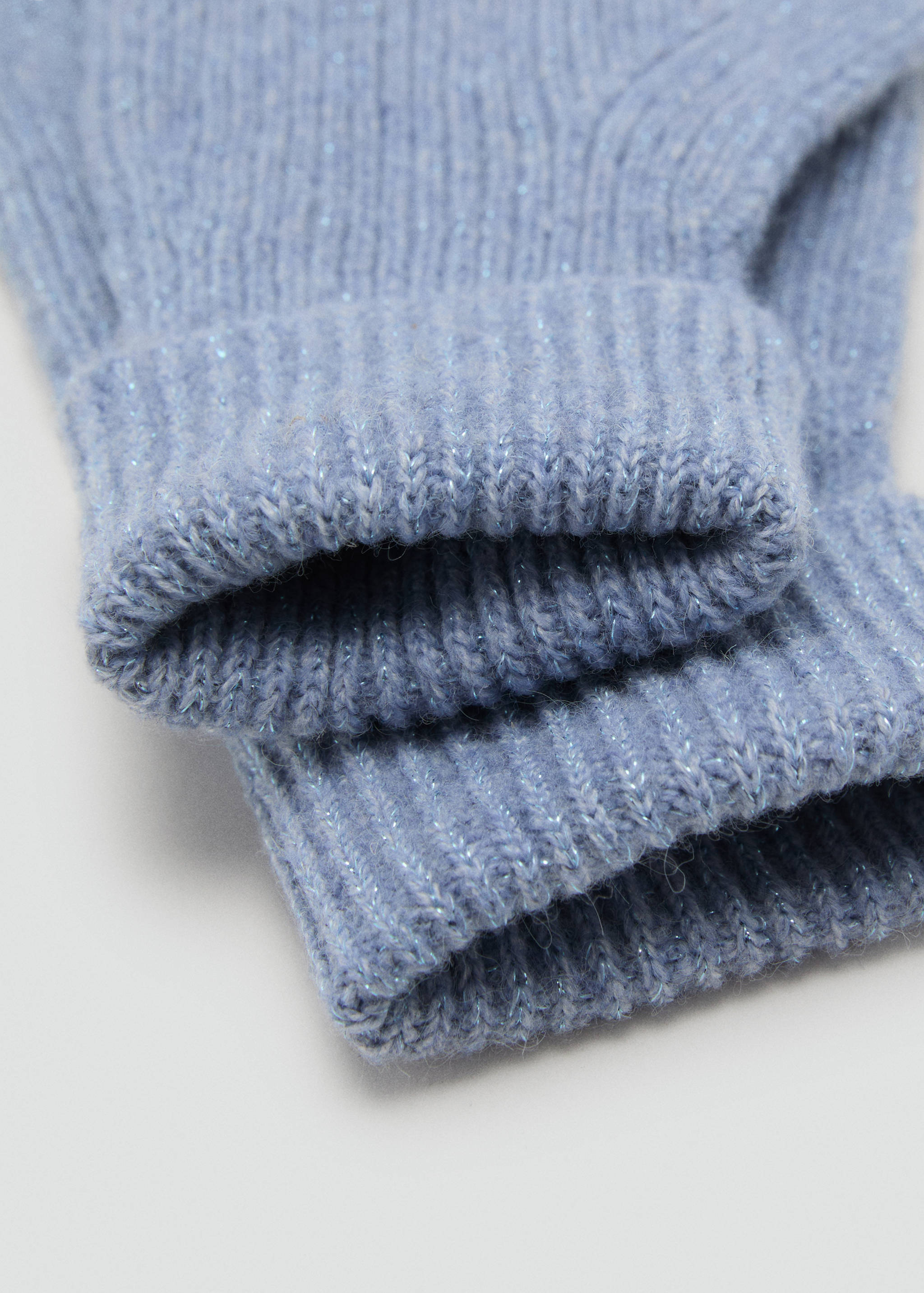 Ribbed lurex gloves - Medium plane