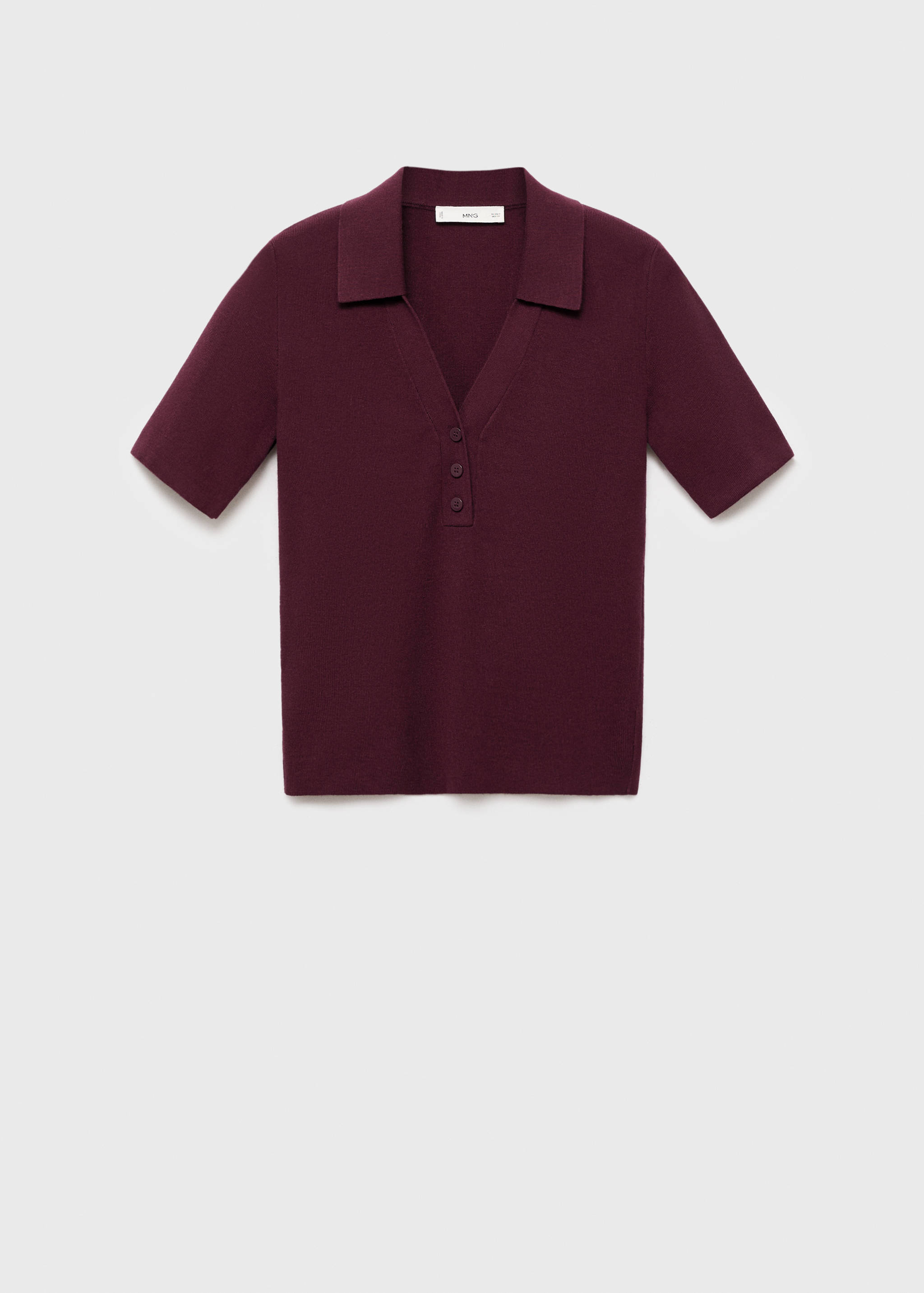 Fine-knit sweater with shirt collar - Article without model