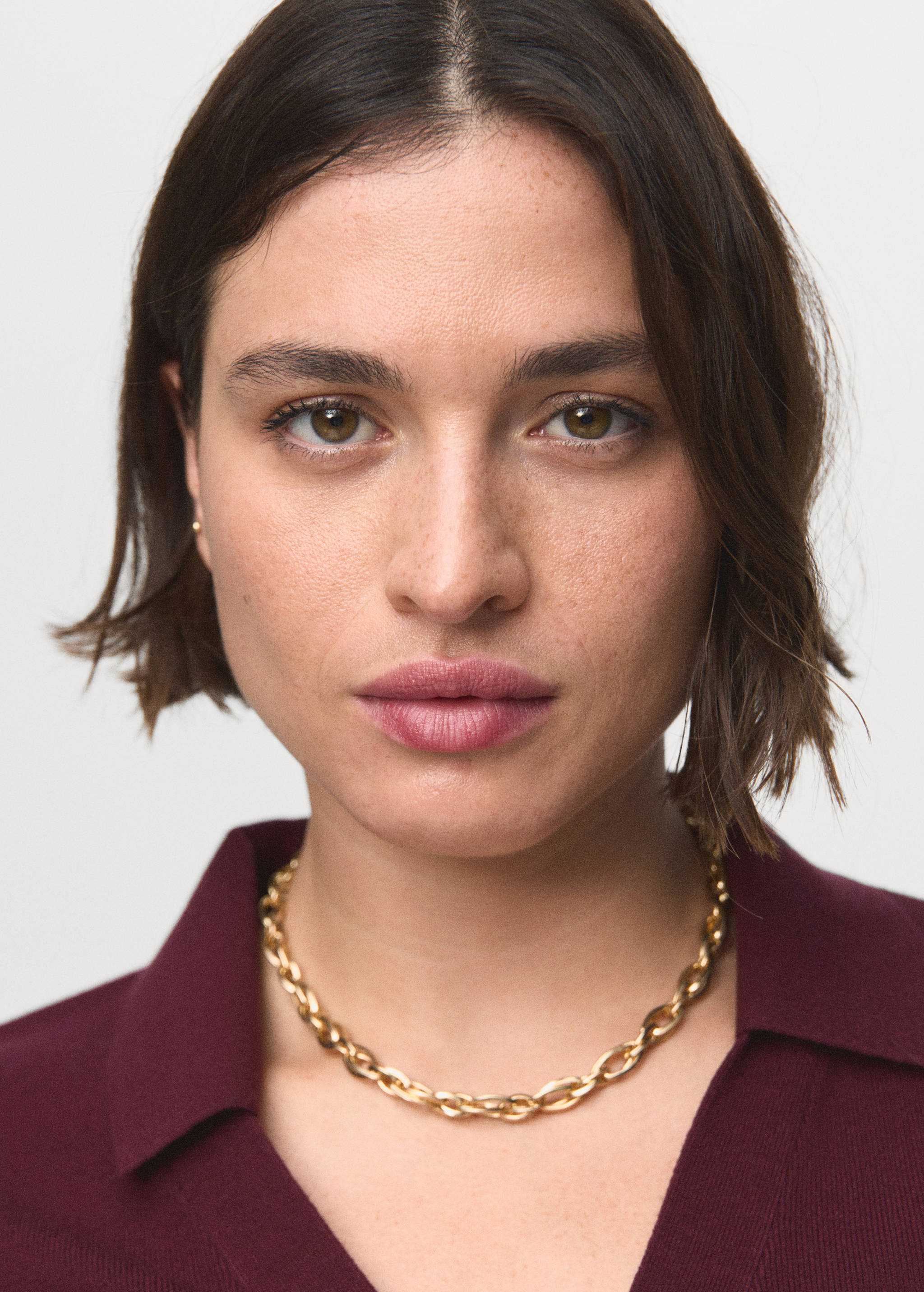 Fine-knit sweater with shirt collar - Details of the article 4