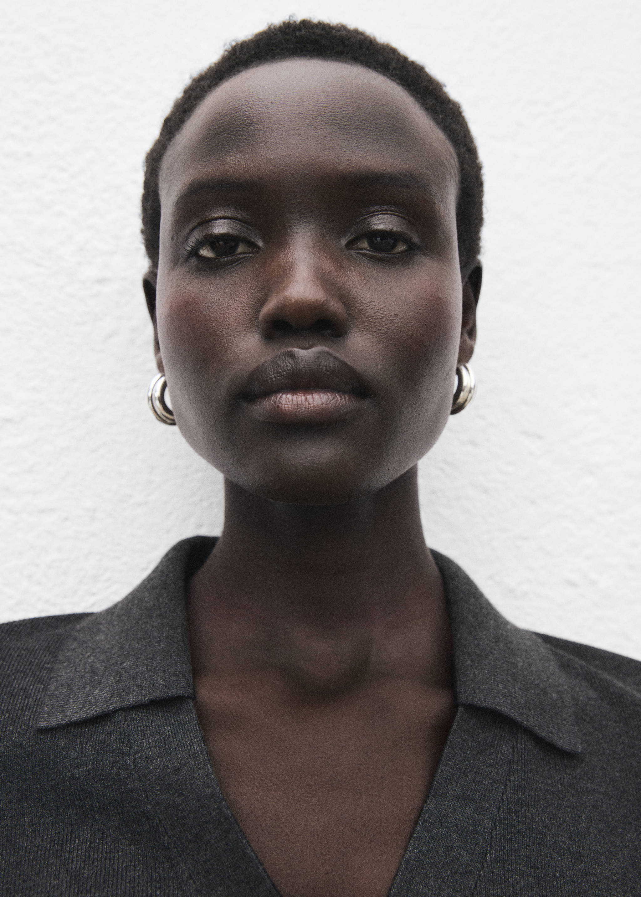 Svetr s košilovým límečkem z jemného úpletu - Detail zboží 1