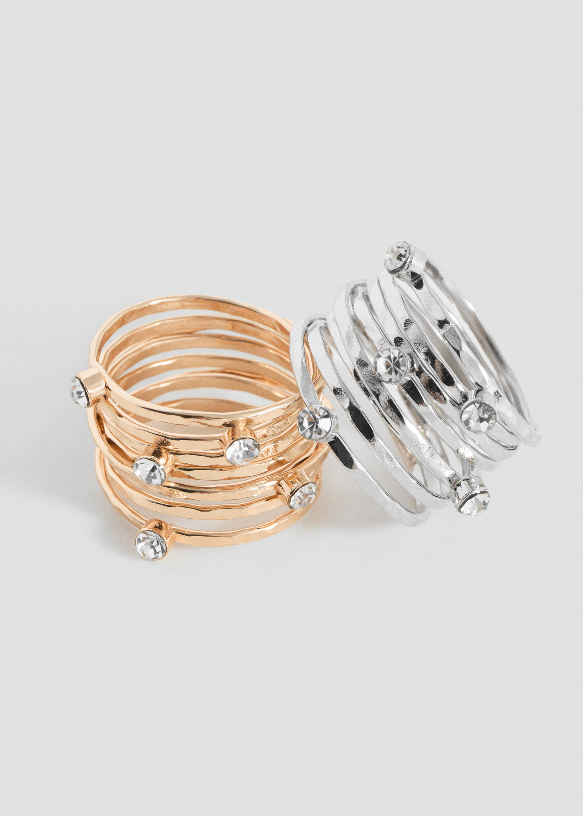 Pack 2 crystal rings - Medium plane