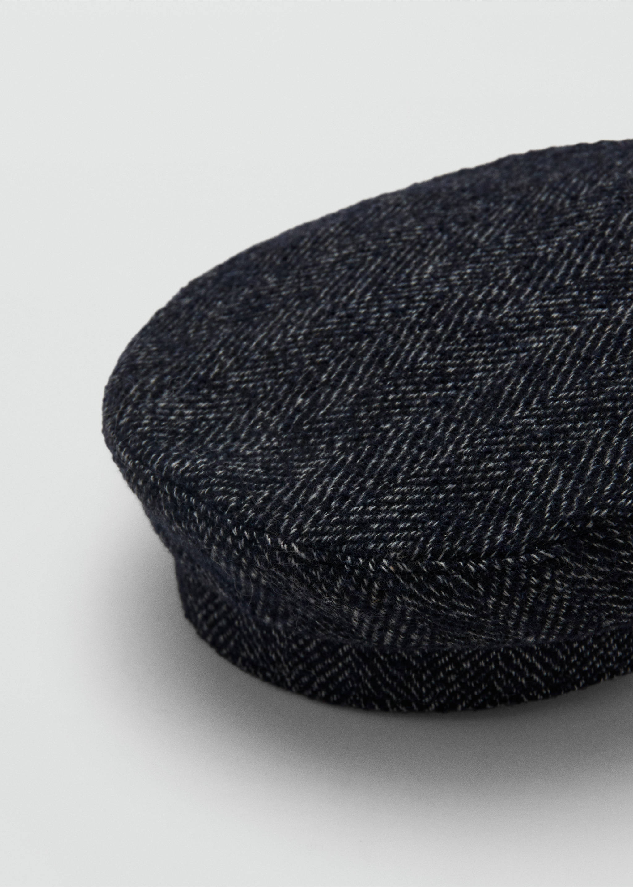 Casquette baker laine mélangée - Détail de l'article 1, Bleu marine. Ref: 17065988-00.