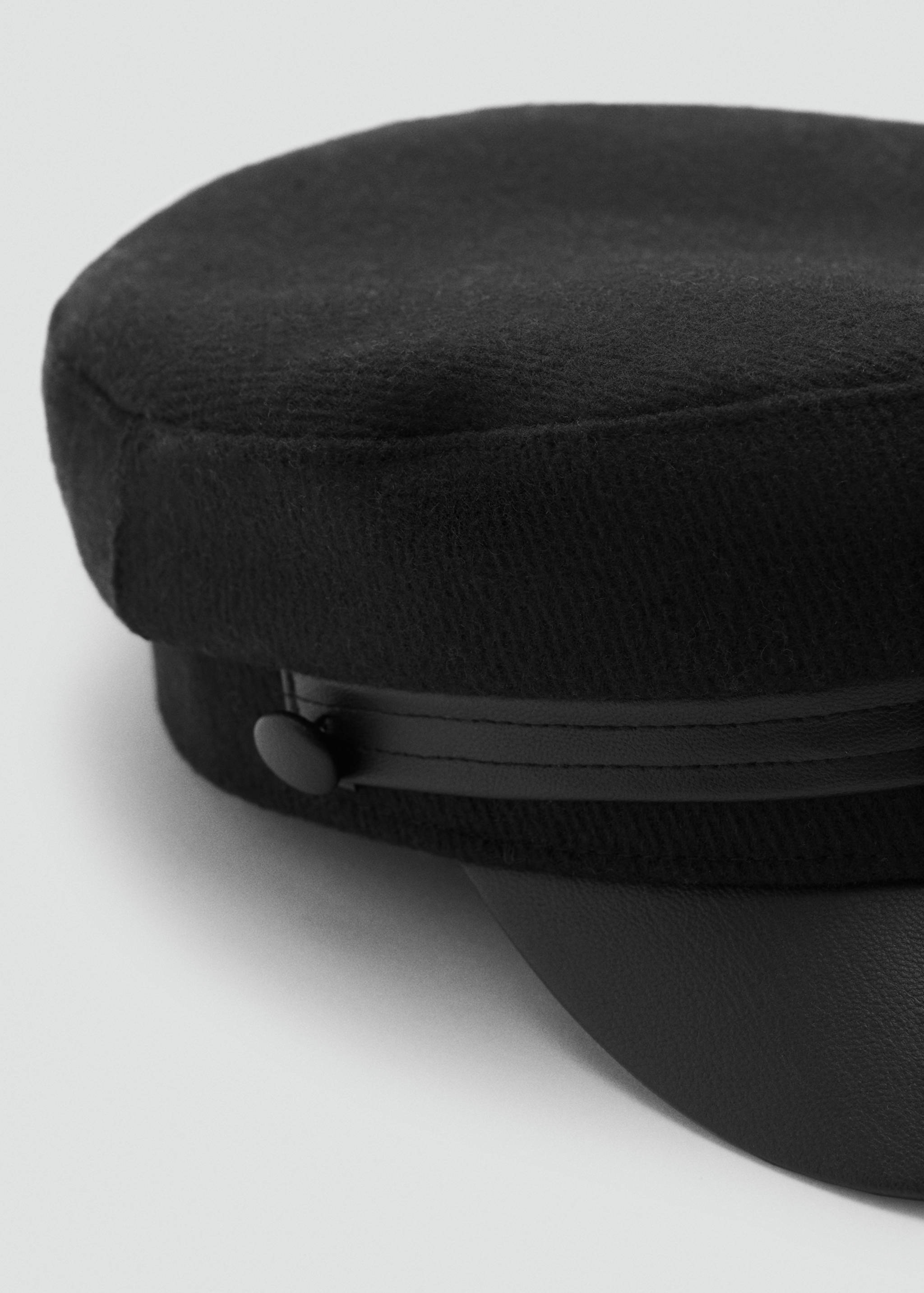 Casquette baker laine mélangée combiné - Détail de l'article 1