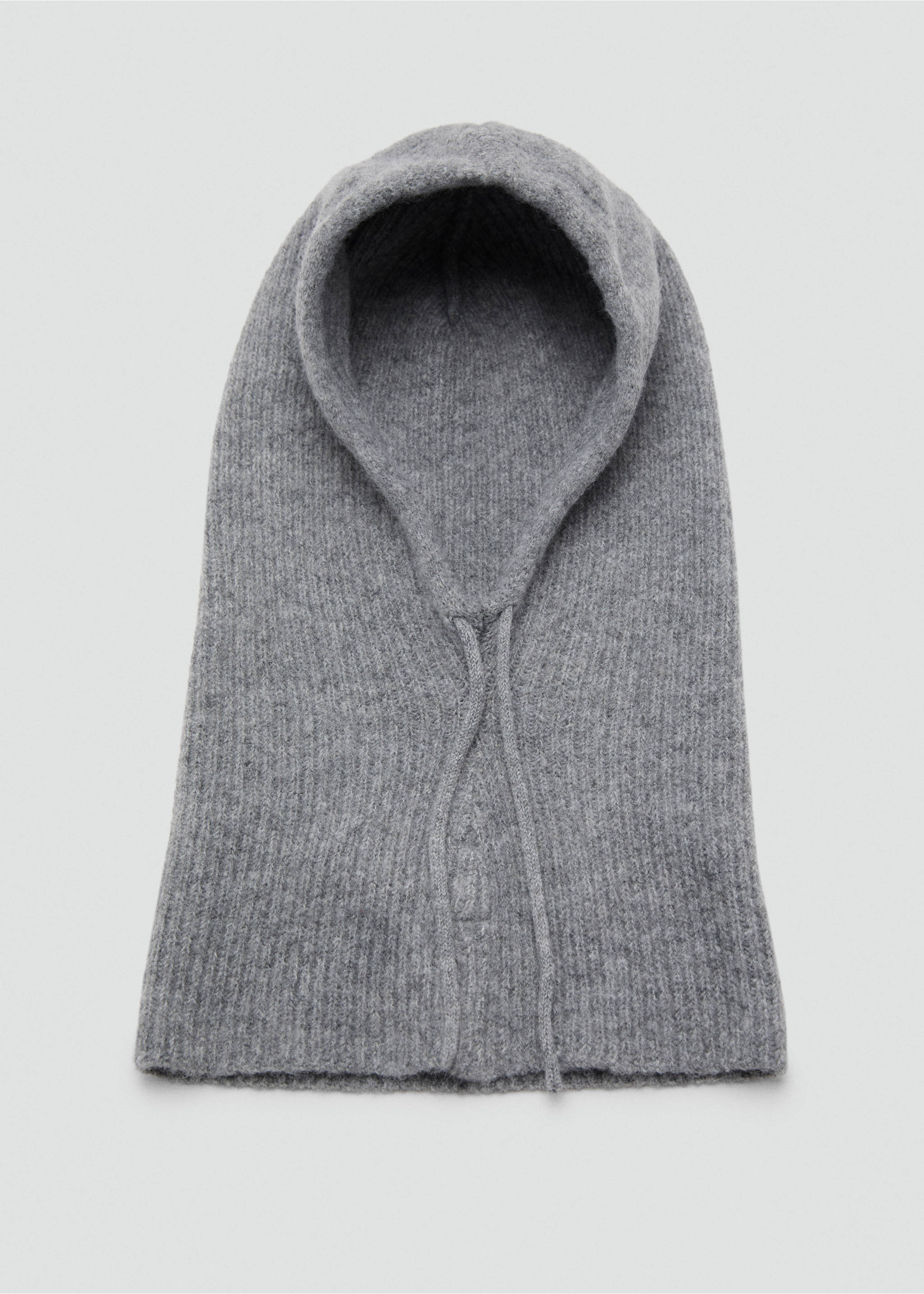Knitted balaclava - Details of the article 1, Grey. Ref: 17065994-00.