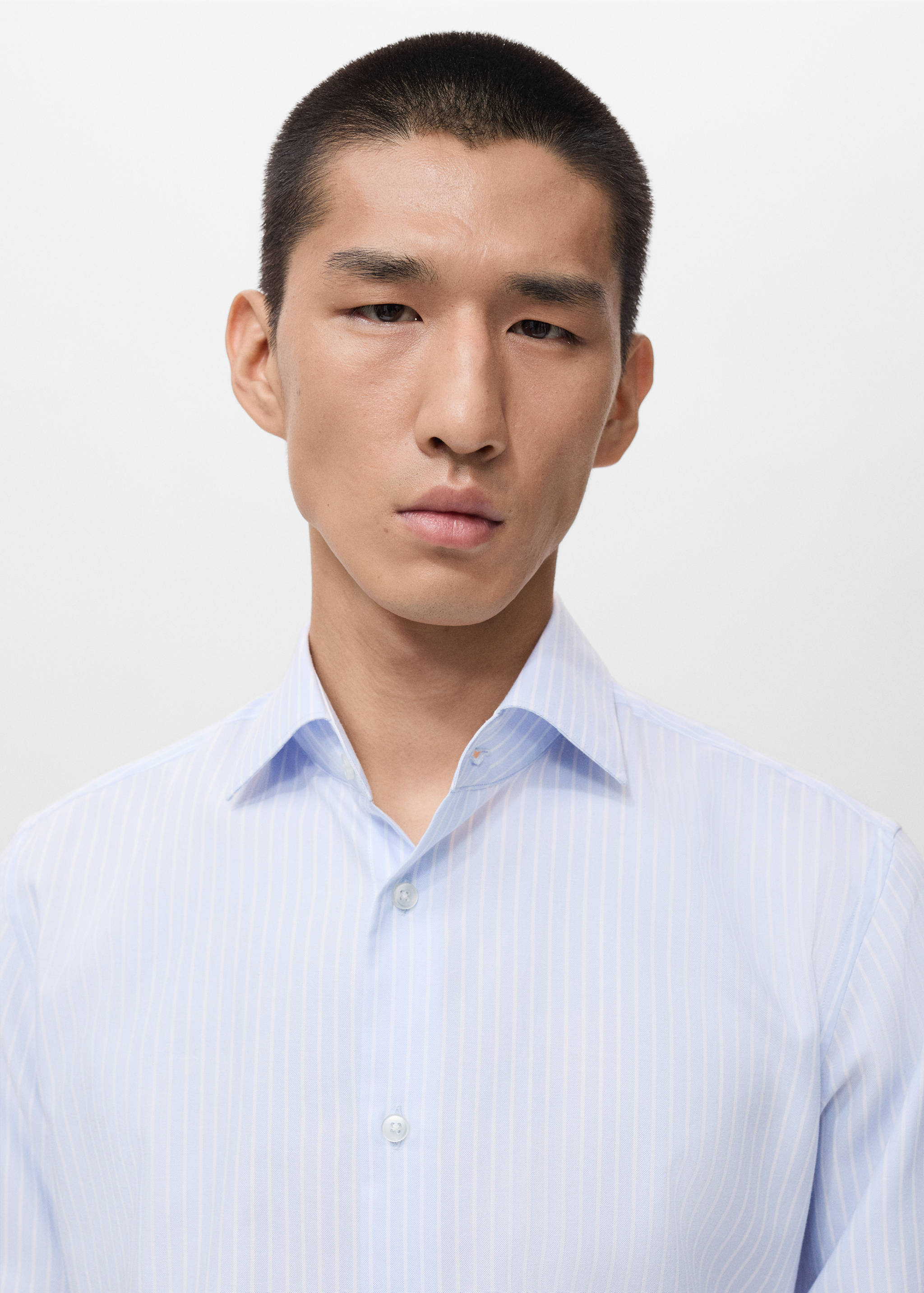 Chemise 100 % coton rayures slim-fit - Détail de l'article 1