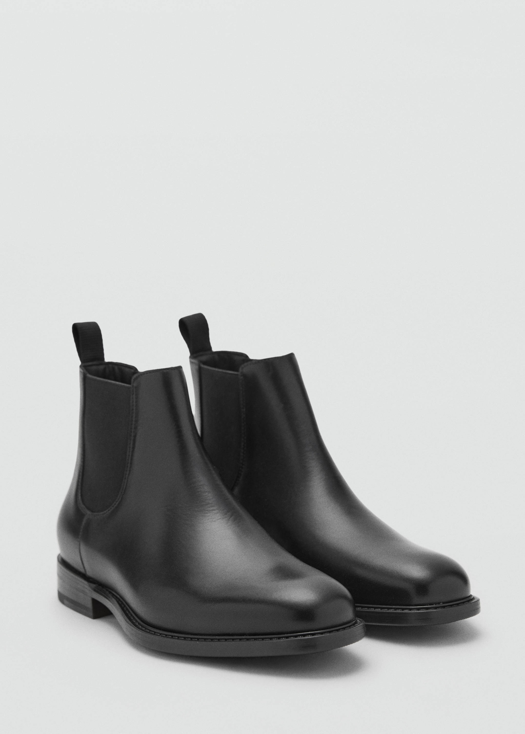 Polished leather chelsea boots - Medium plane