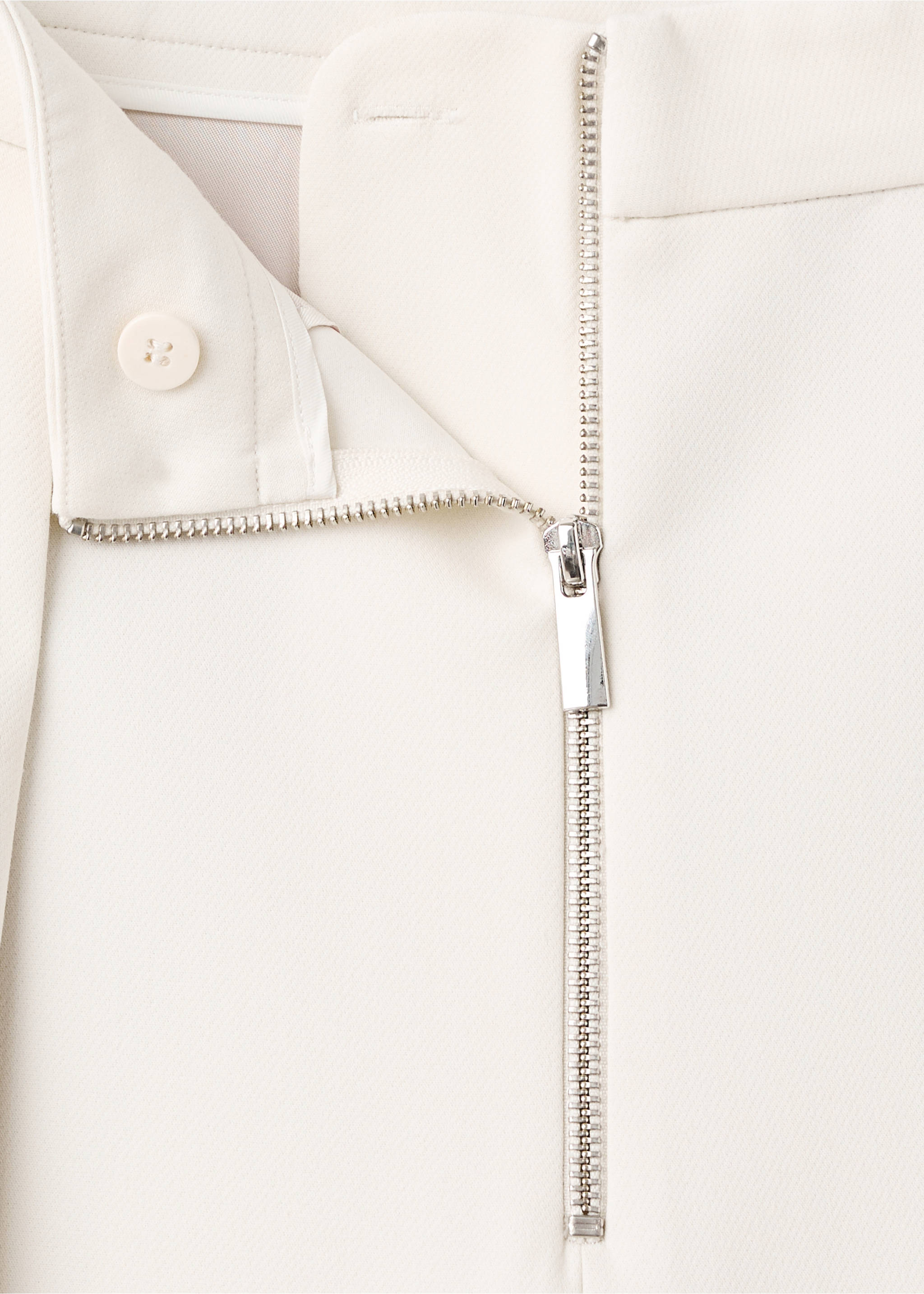 Брюки со складками и молнией - Деталь изделия 0, Экрю. Ref: 17066002-00.