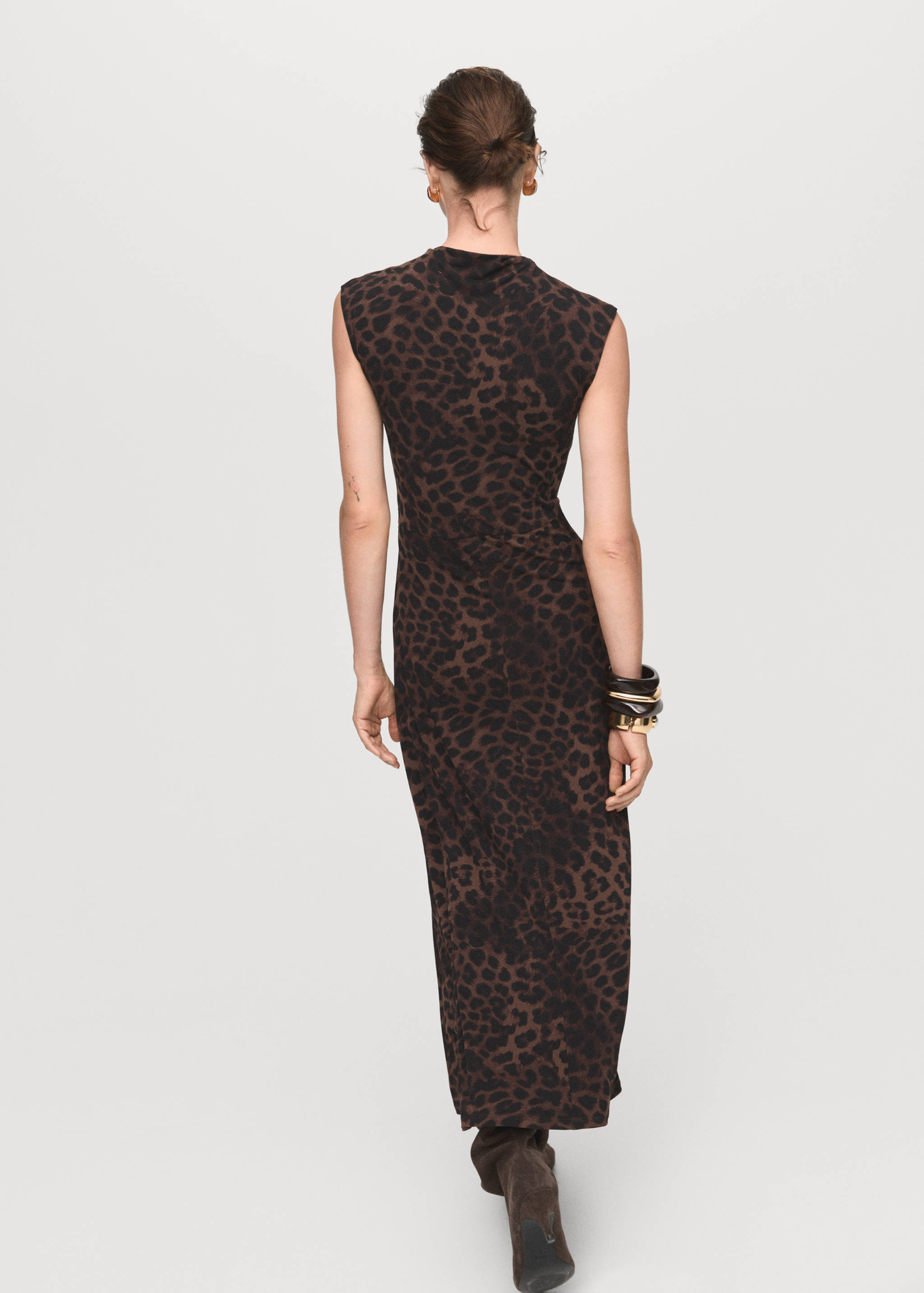 Leopard-print fitted dress - Reverse of the article