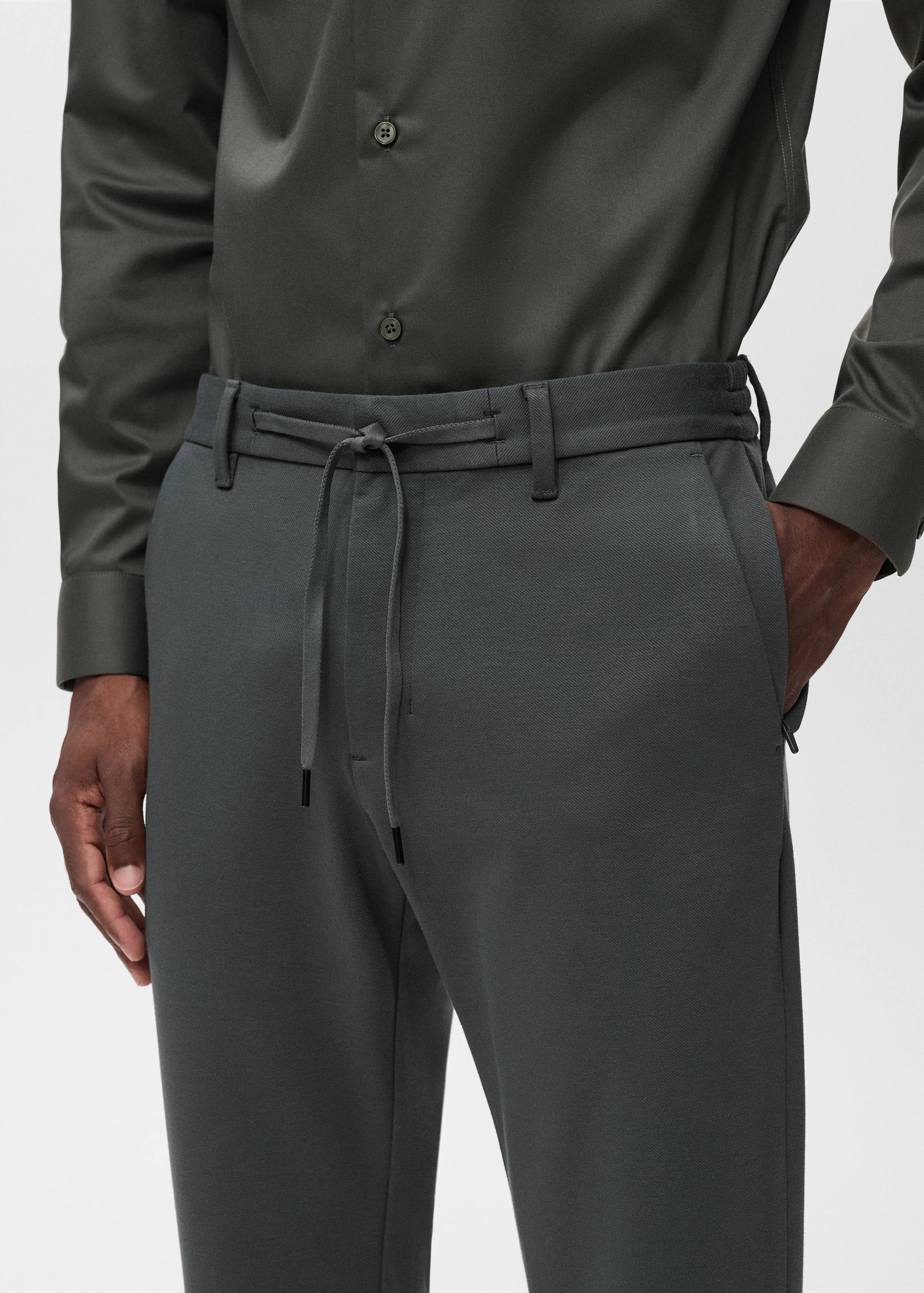 Pantalón slim fit comfort stretch cordón - Detalle del artículo 1