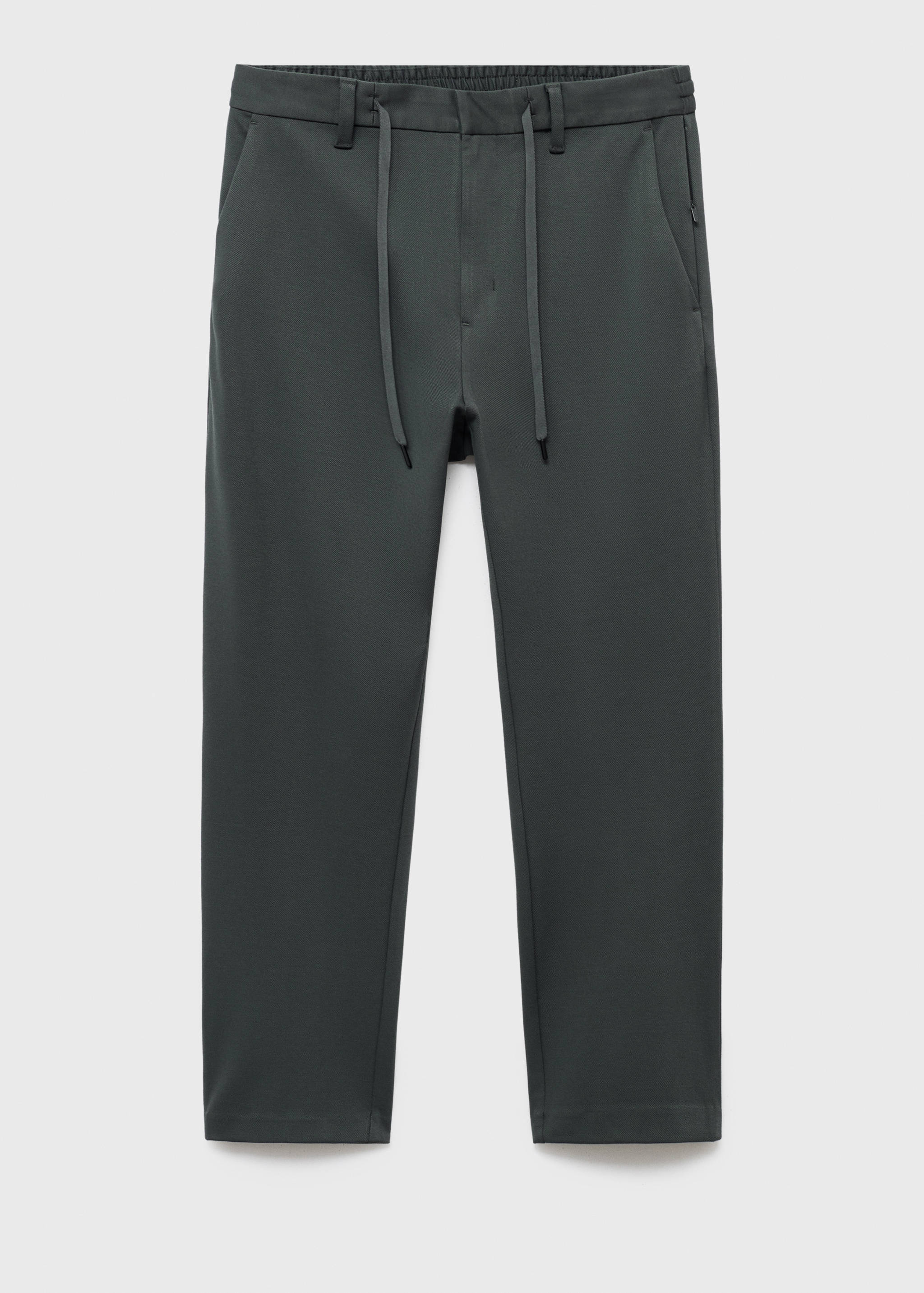 Stretch fabric slim-fit pants with drawstring - Article without model