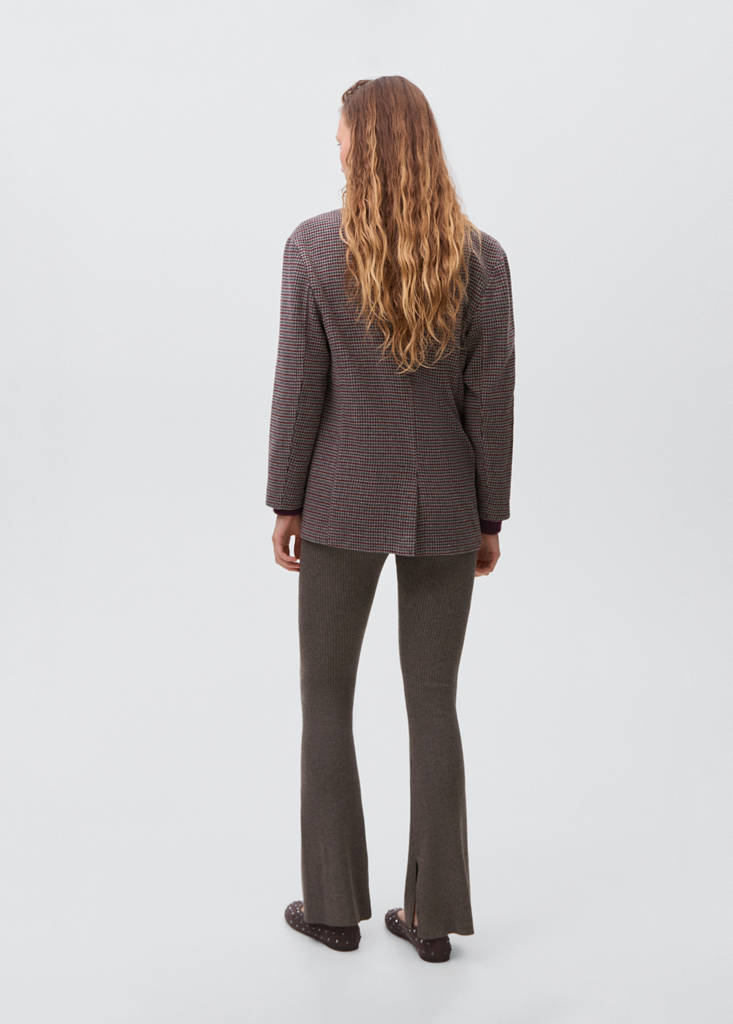 Ribbed flared trousers — Medium Brown