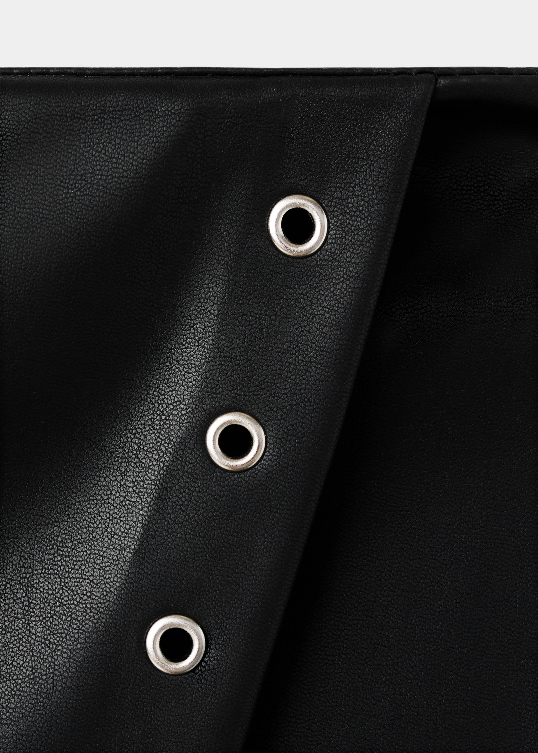 Faux-leather skort with studs - Details of the article 0