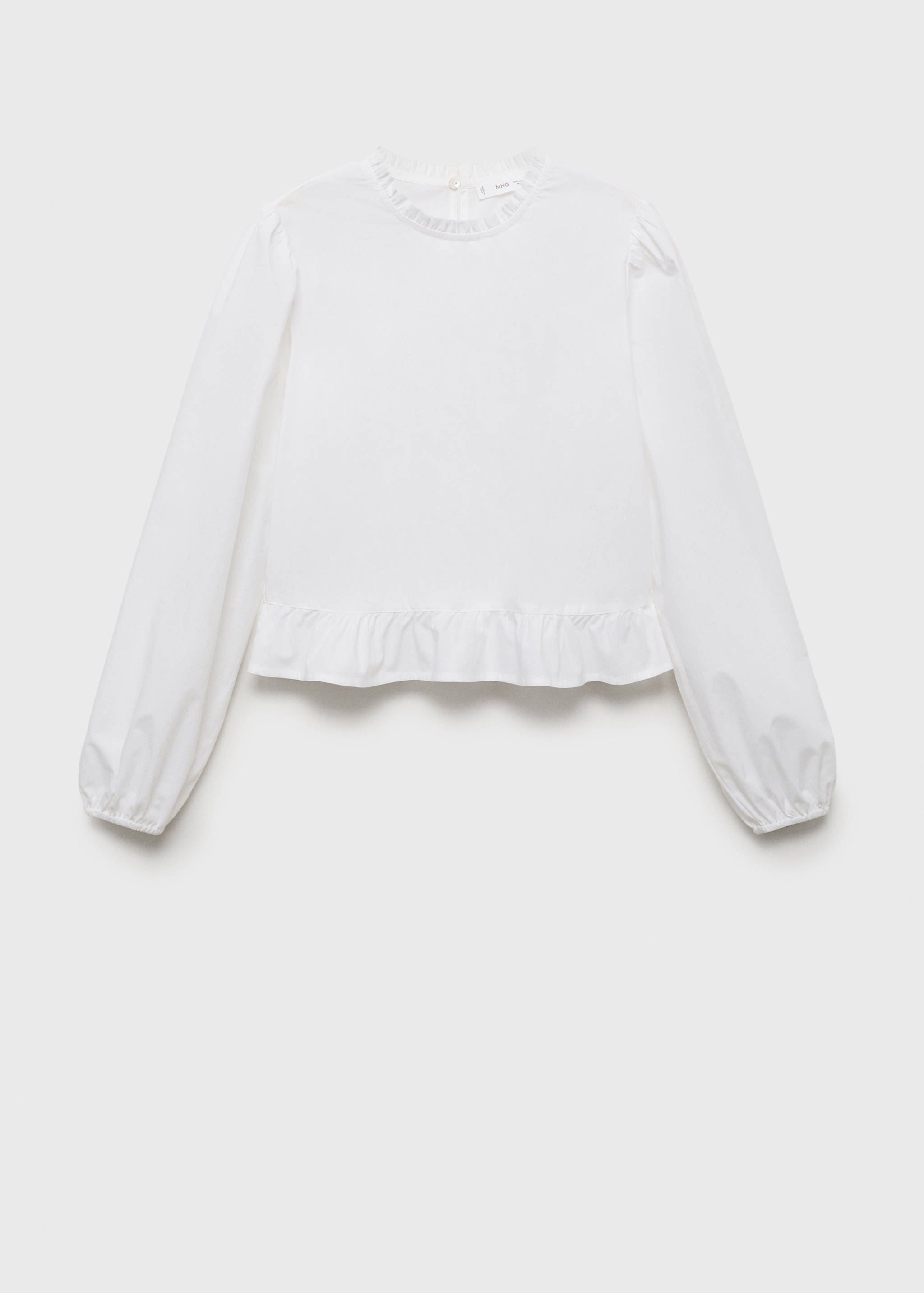 Хлопковая блузка с воланами - Изделие без модели