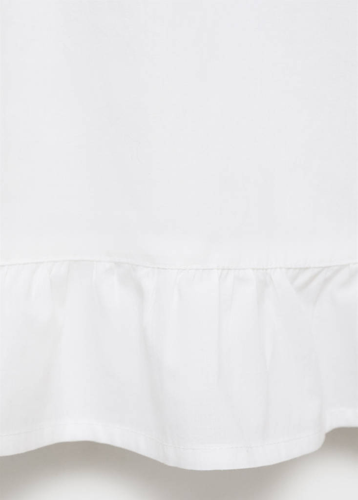 Ruffled cotton blouse — Off White