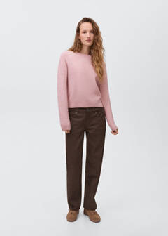 Wide leg leopard jeans — Chocolate 3