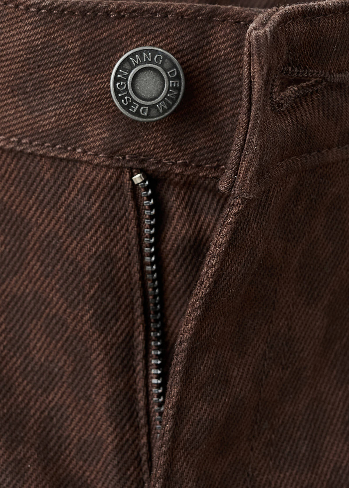 Wide leg leopard jeans — Chocolate