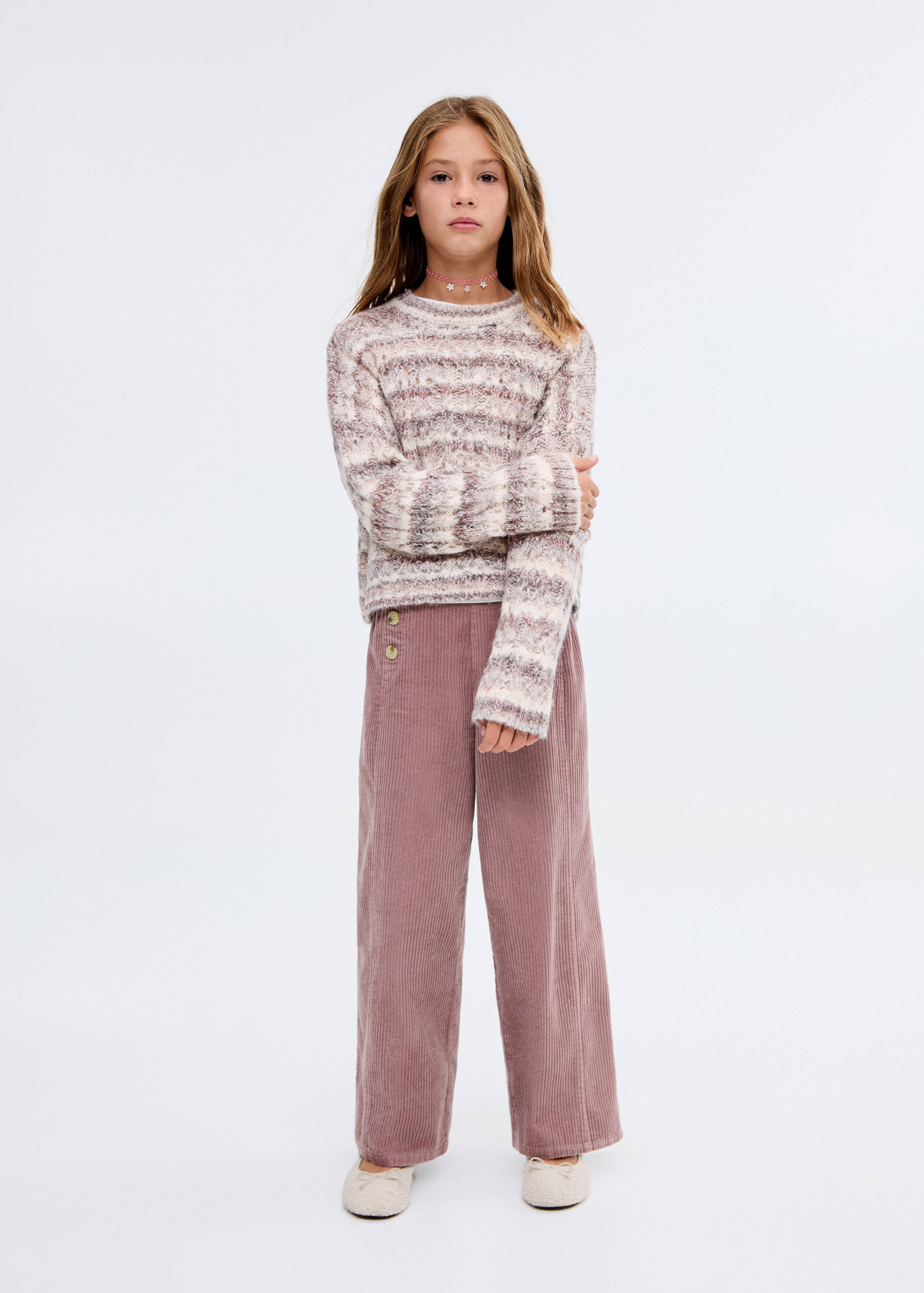 Pantalon en velours côtelé et coton - Plan général