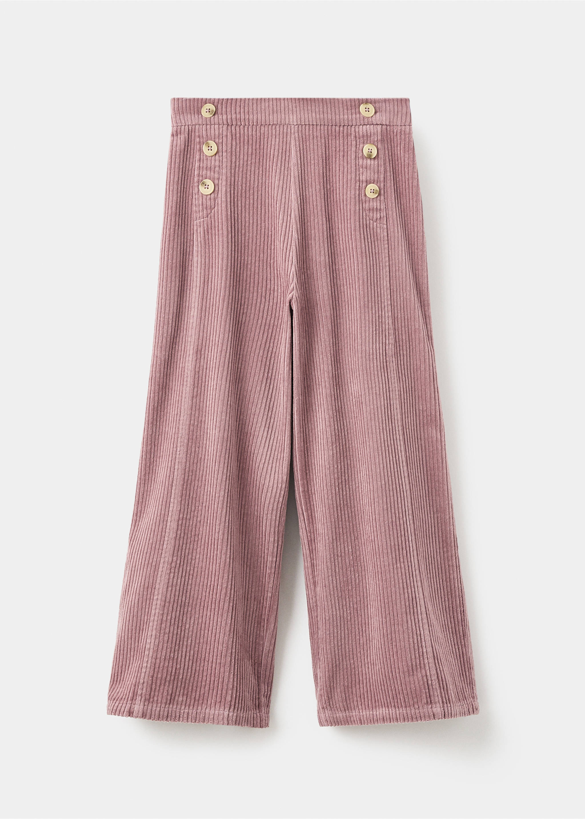 Pantalon en velours côtelé et coton - Article sans modèle, Rose. Ref: 17066336-00.