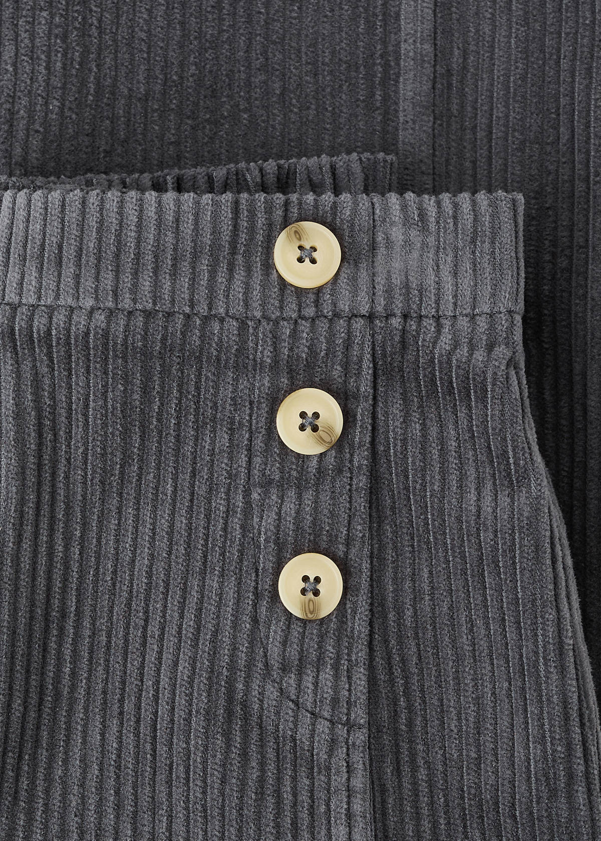 Cotton corduroy trousers — Charcoal