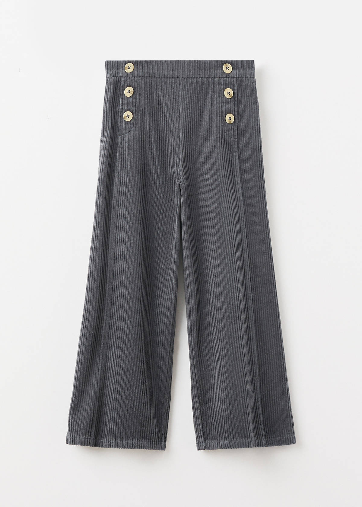 Cotton corduroy trousers — Charcoal