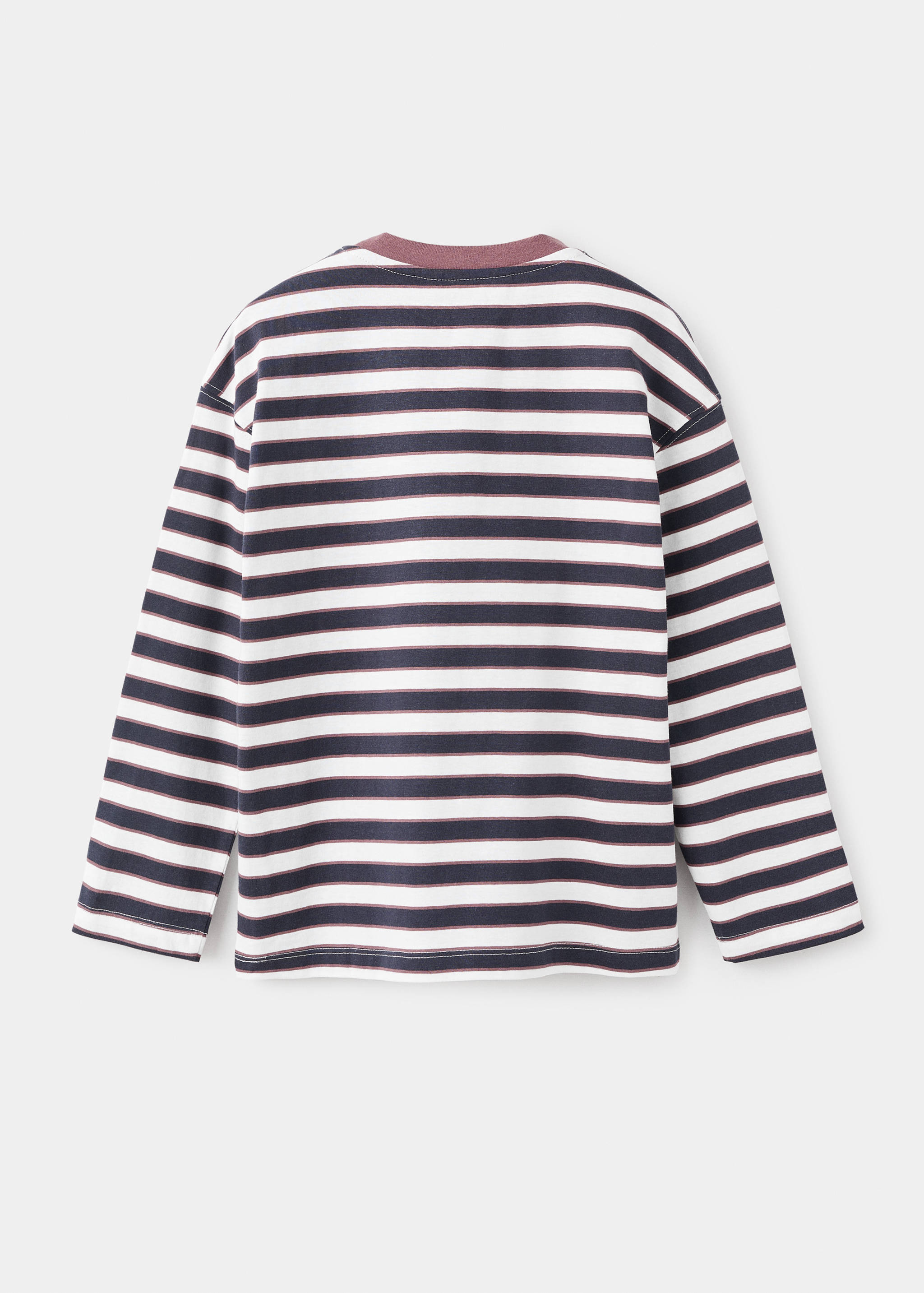 Long-sleeved striped t-shirt - Reverse of the article
